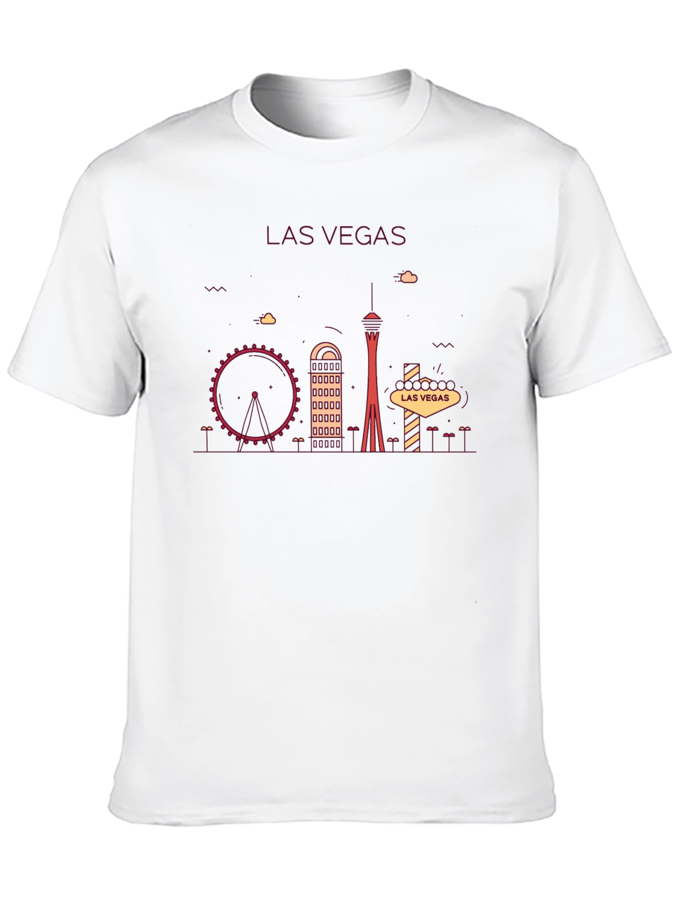 Las Vegas Skyline Graphic T-Shirt - Black