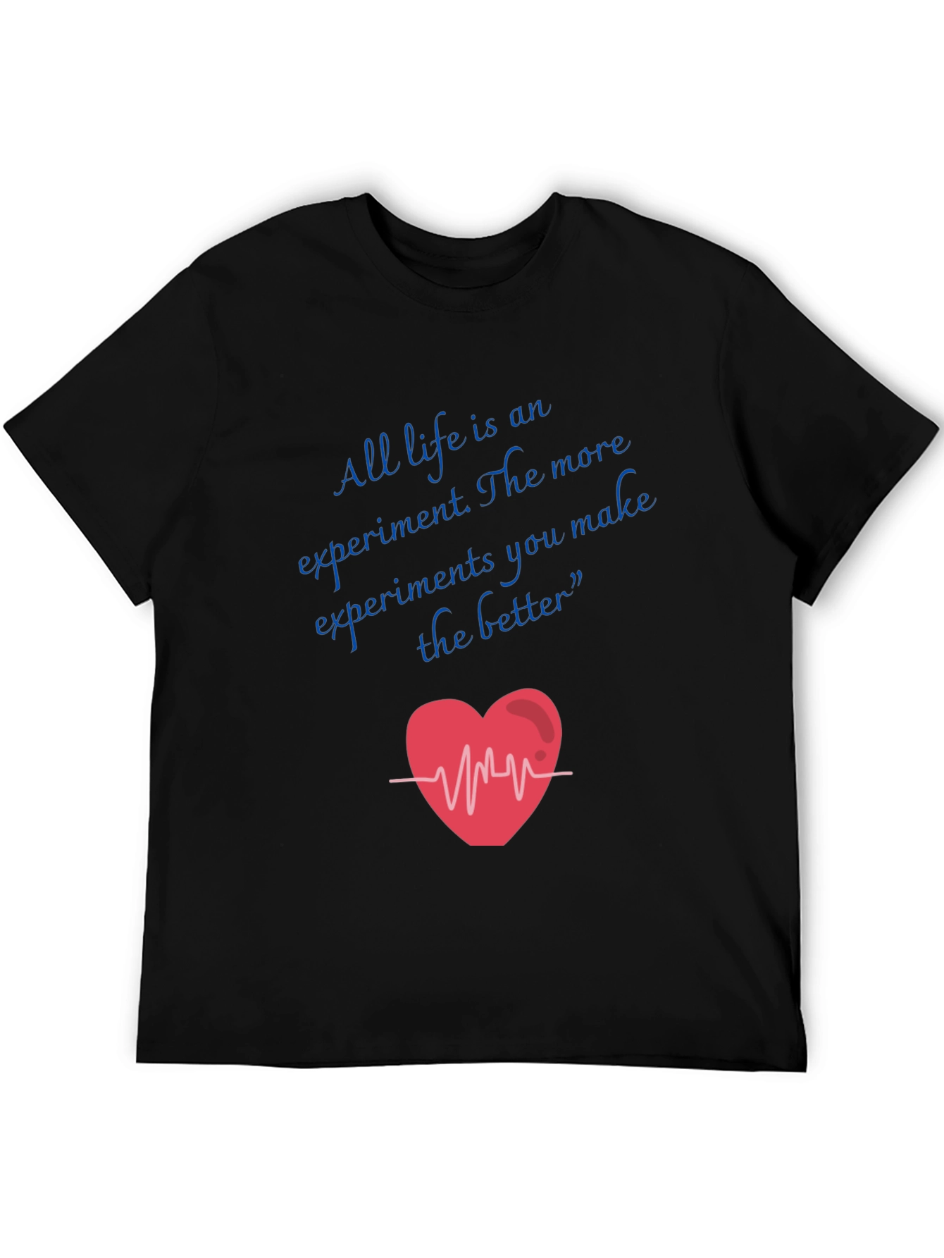 Life Experiment Heartbeat Graphic Tee - Black