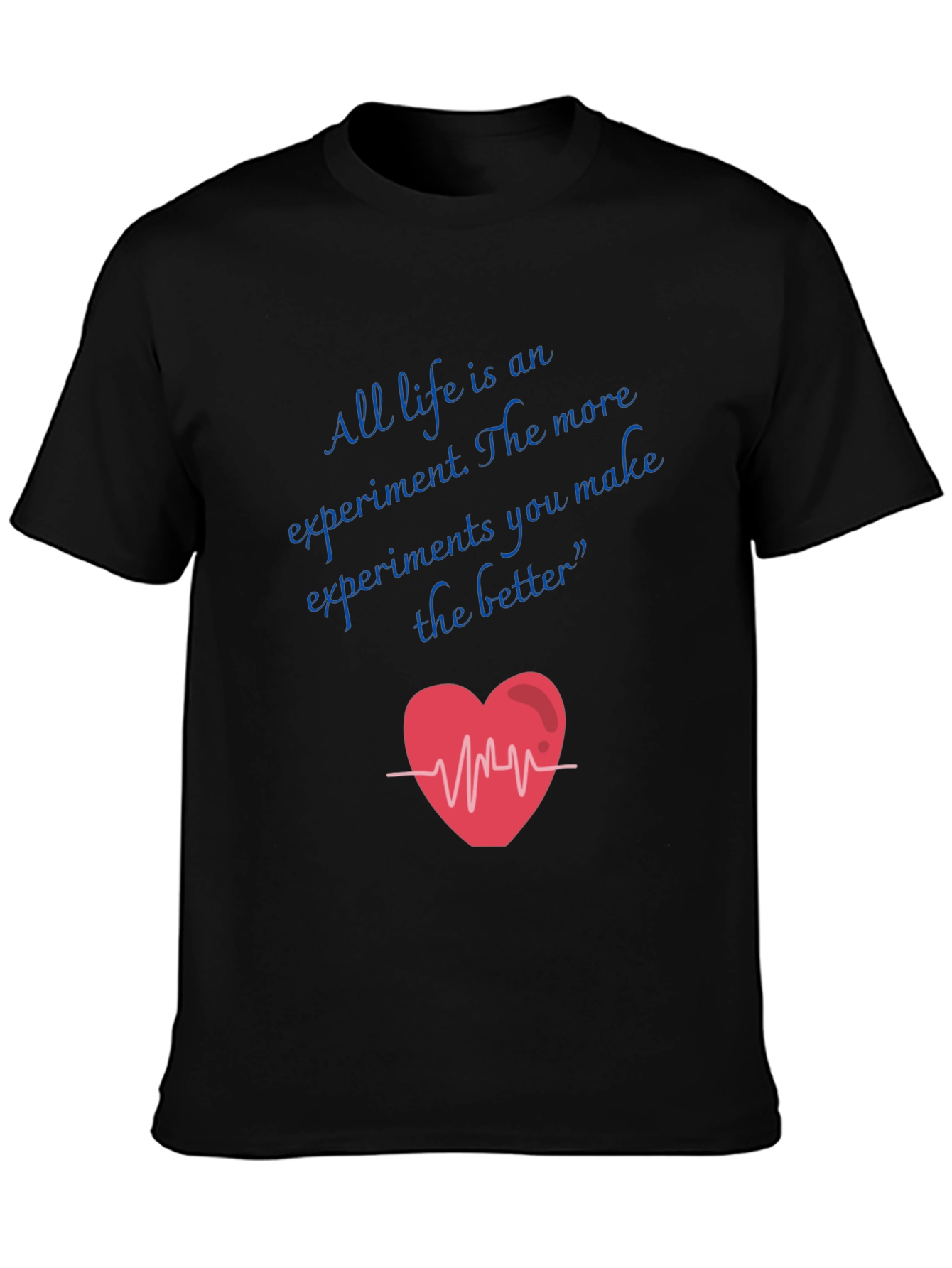 Life Experiment Heartbeat Graphic Tee - Black