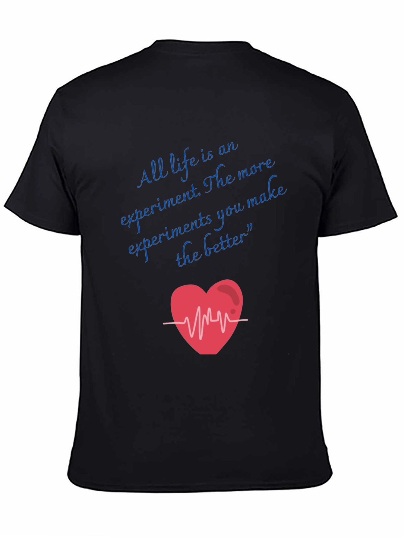 Life Experiment Heartbeat Graphic Tee - Black
