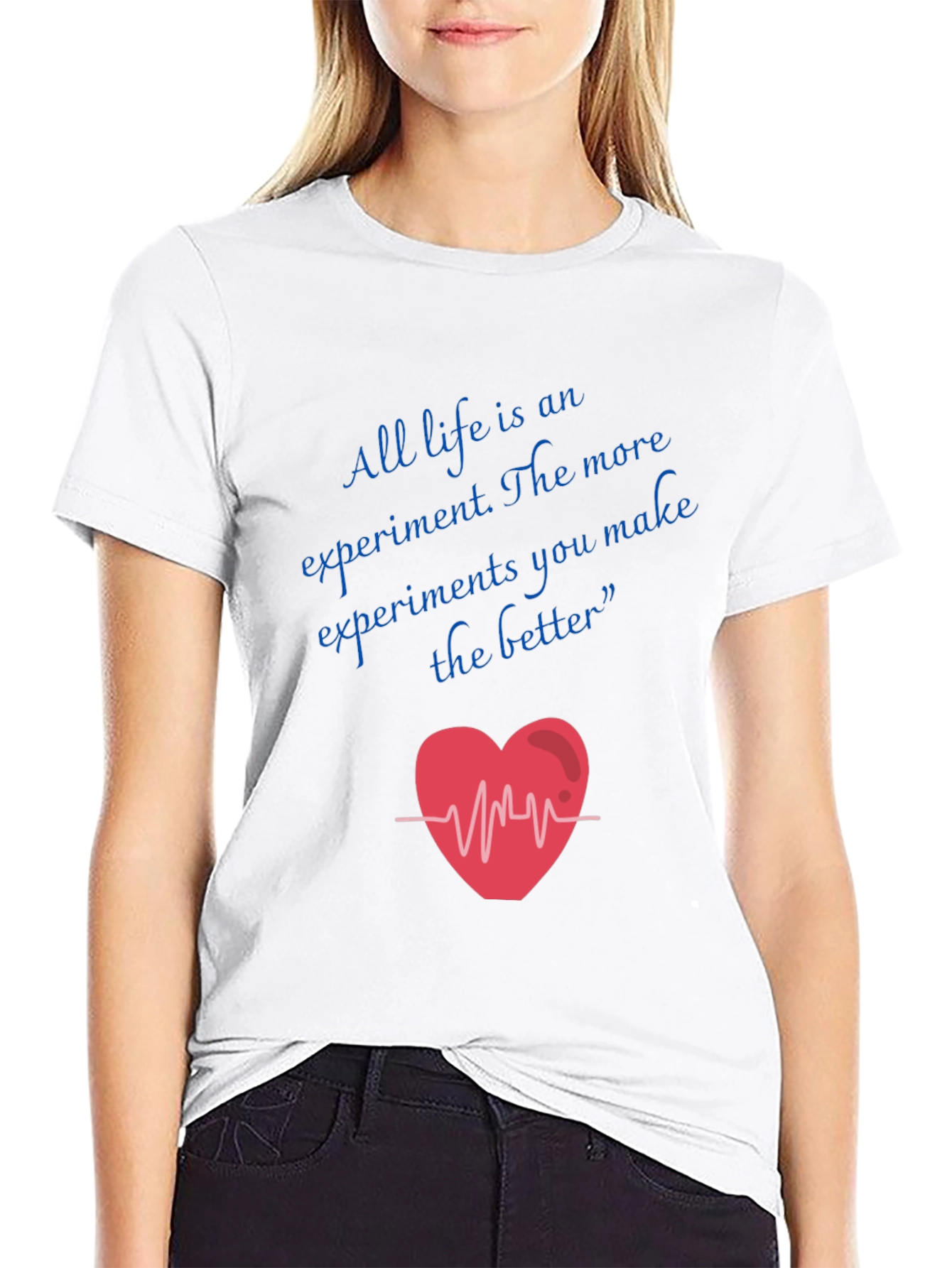 Life Experiment Heartbeat Graphic Tee - Black