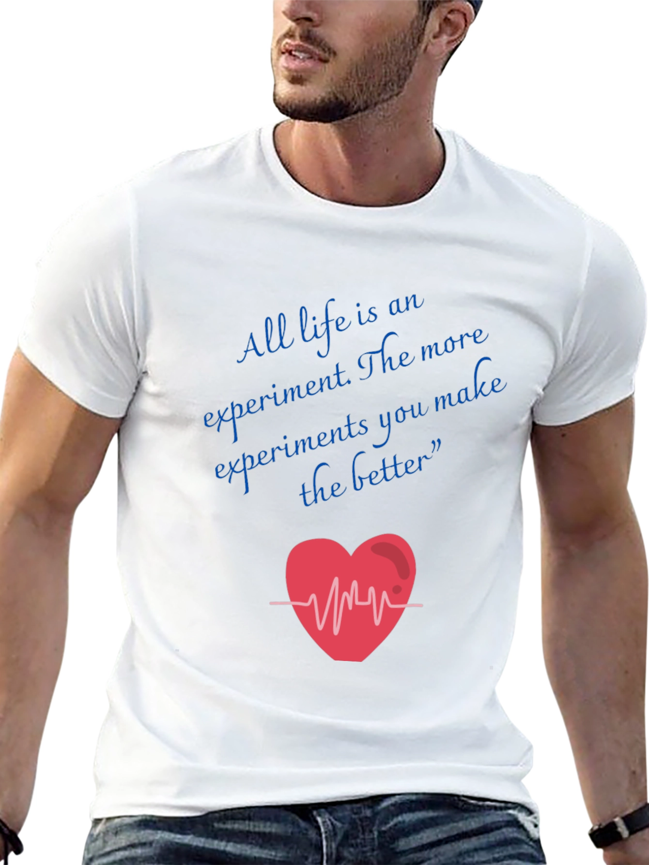 Life Experiment Heartbeat Graphic Tee - Black