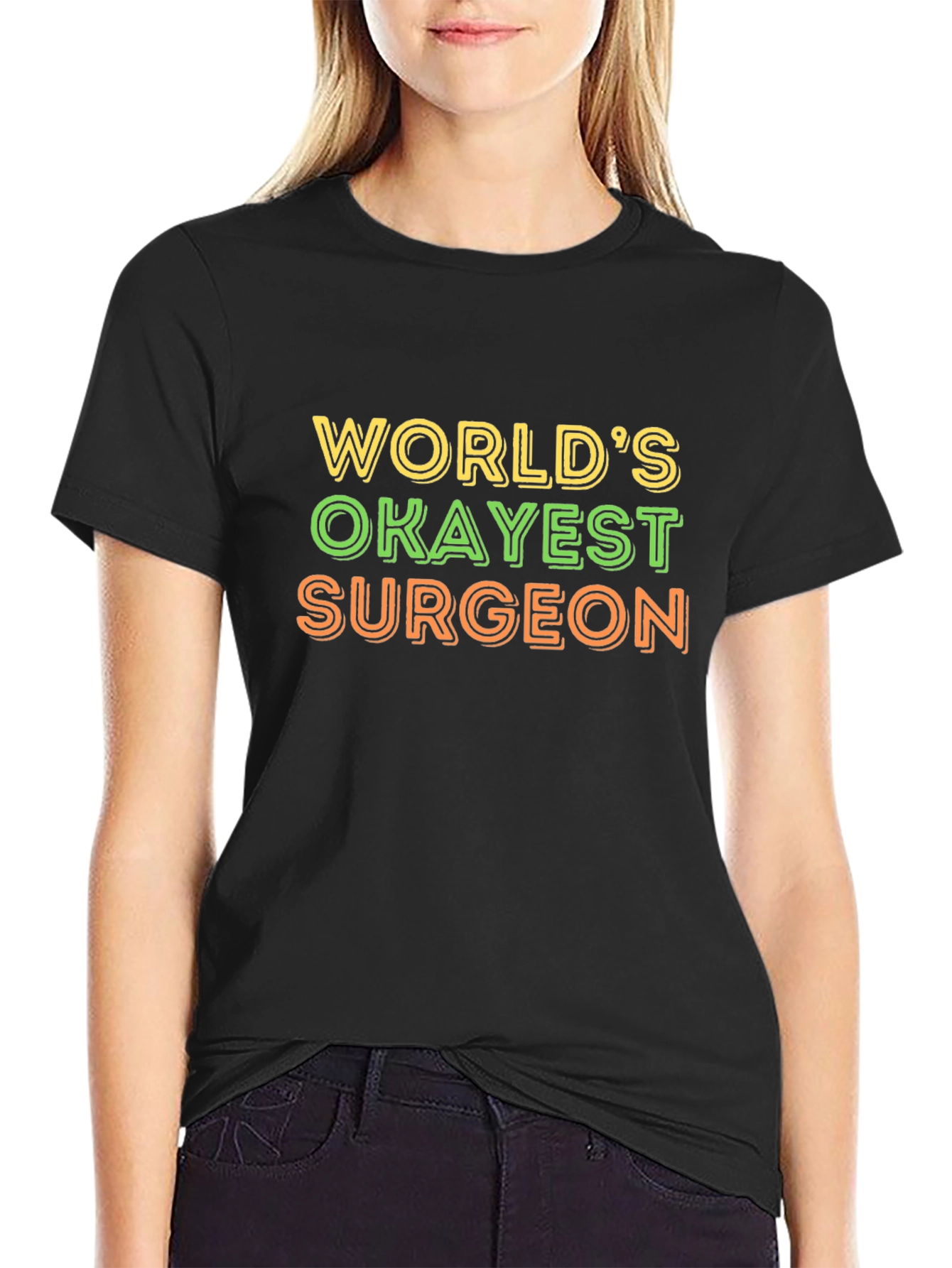 Worlds Okayest Surgeon T-Shirt - Funny Medical Tee