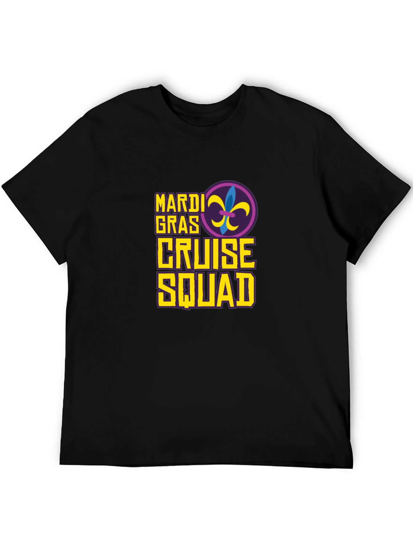 Mardi Gras Cruise Squad T-Shirt - Black