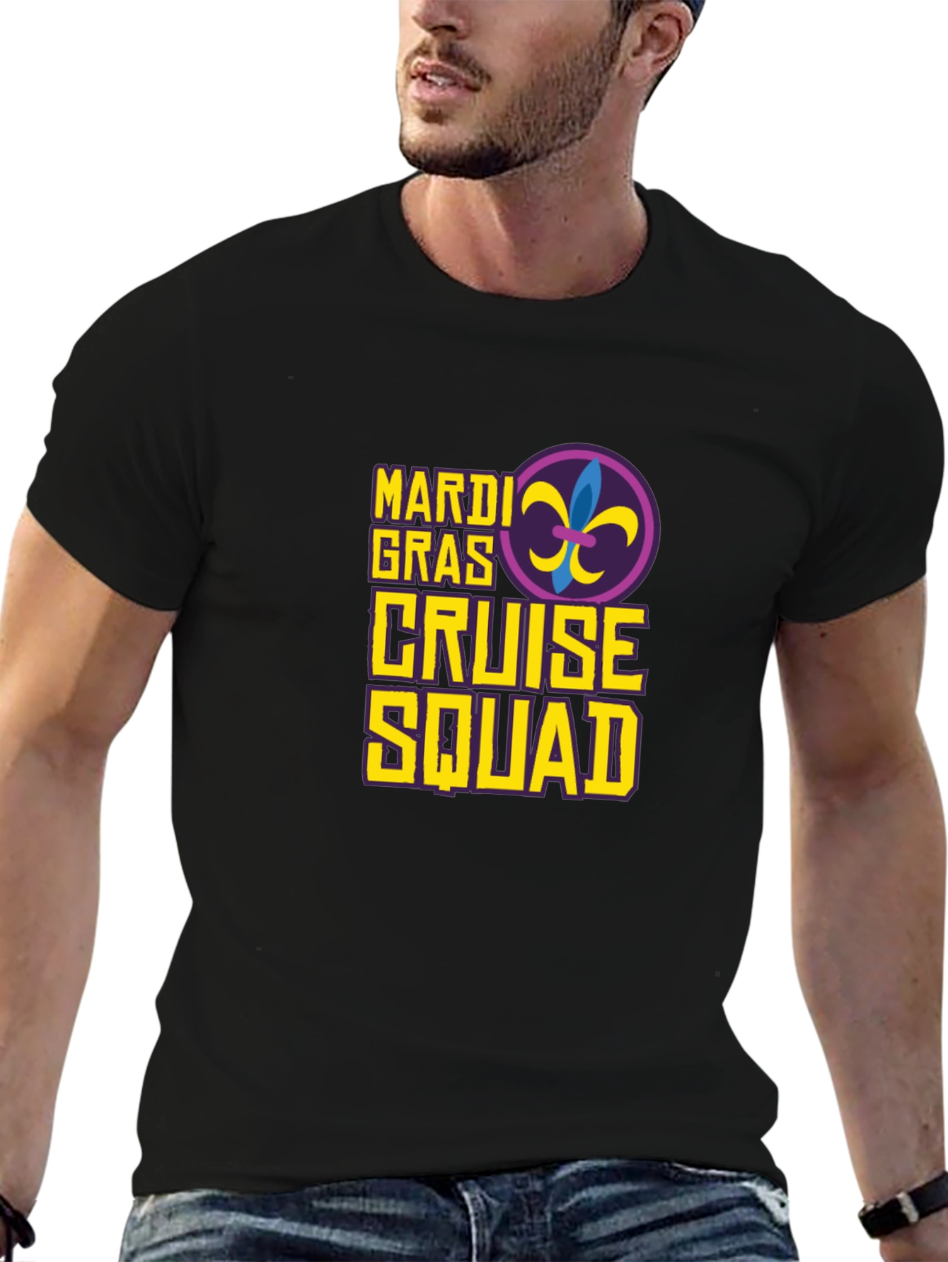 Mardi Gras Cruise Squad T-Shirt - Black