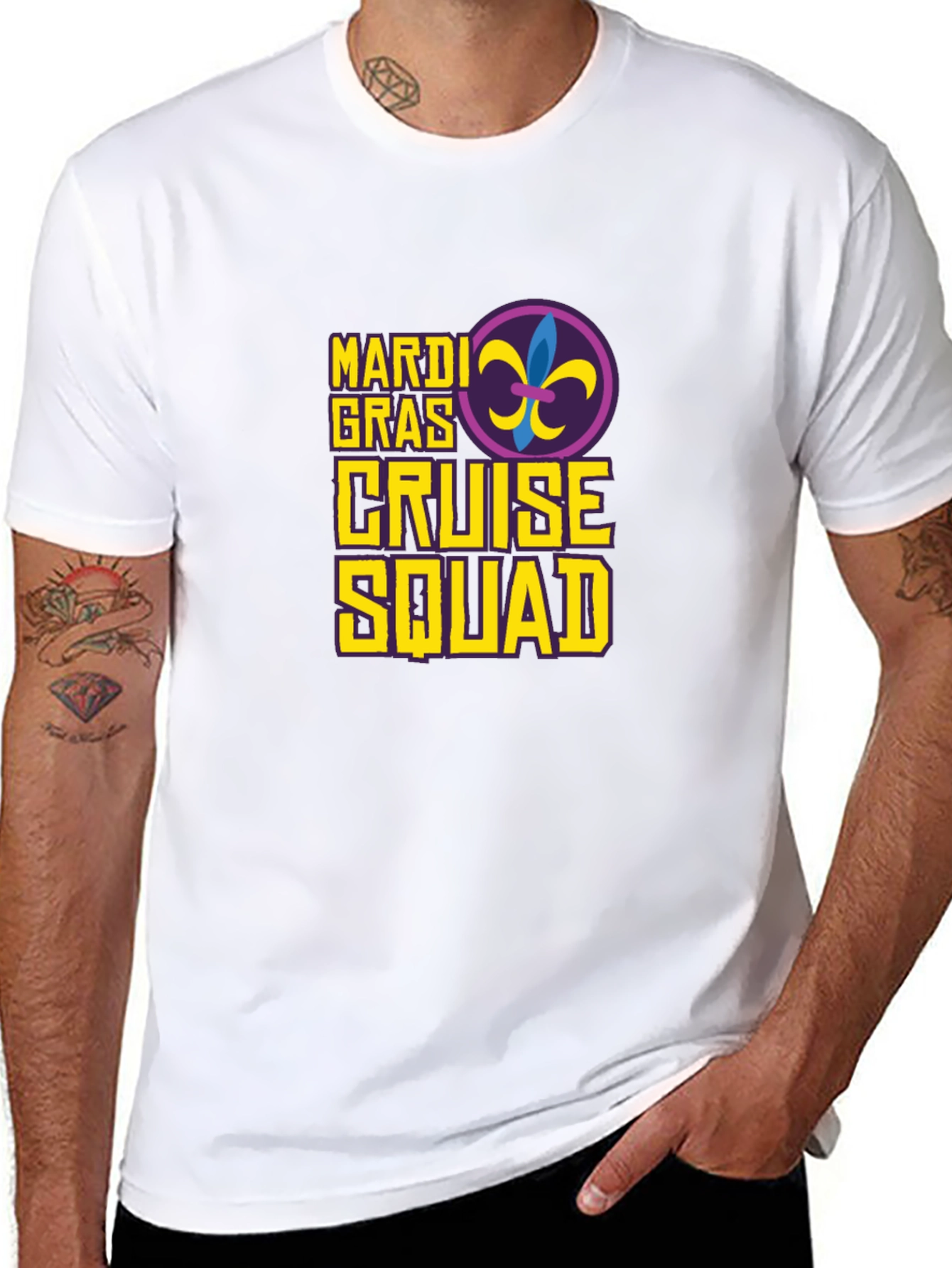 Mardi Gras Cruise Squad T-Shirt - Black