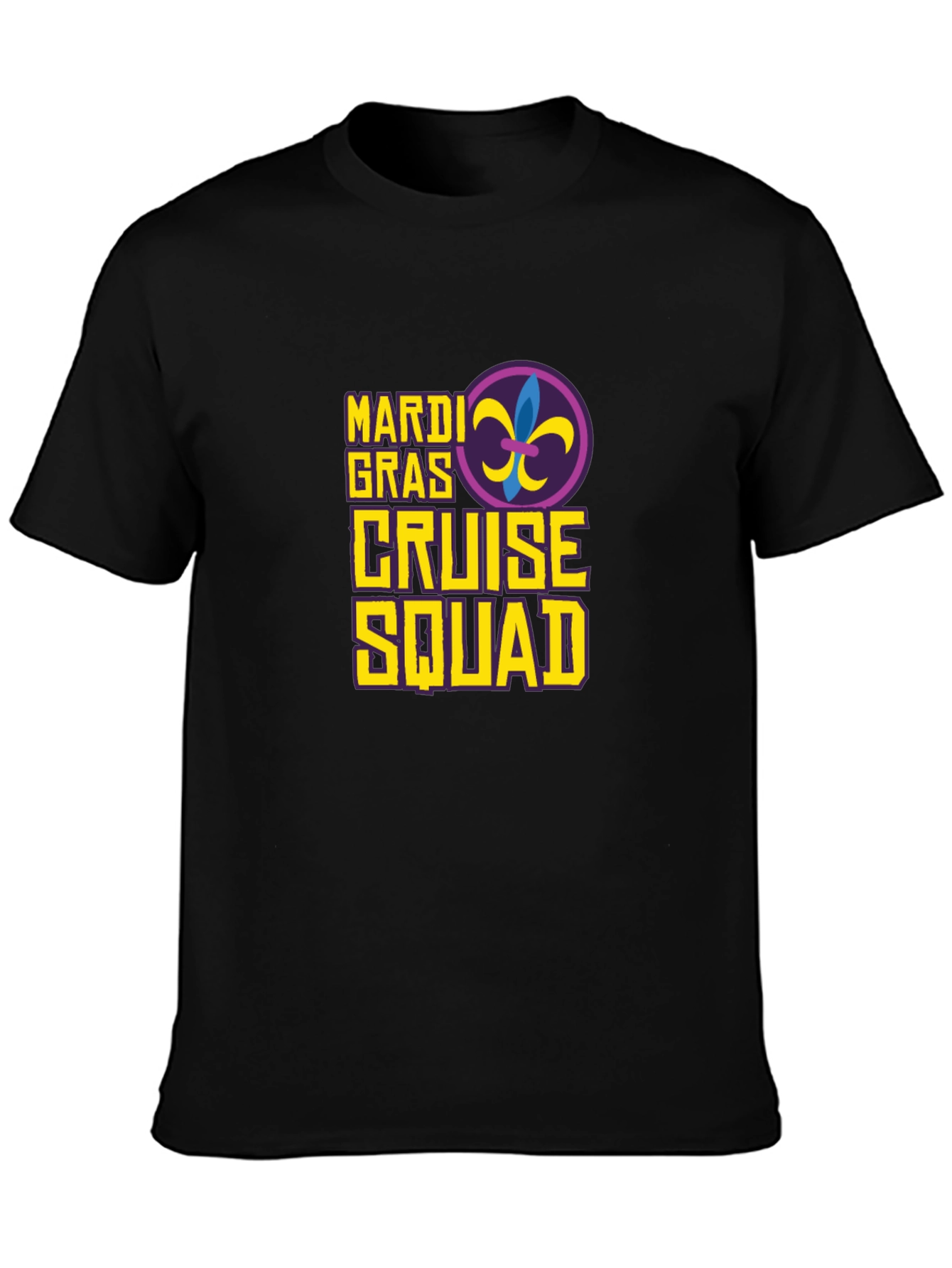 Mardi Gras Cruise Squad T-Shirt - Black