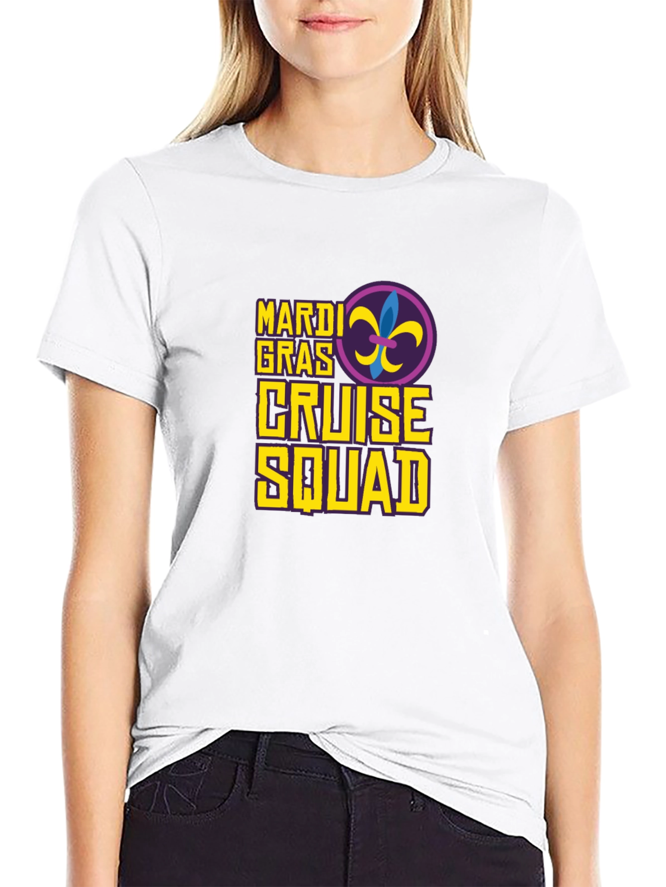 Mardi Gras Cruise Squad T-Shirt - Black