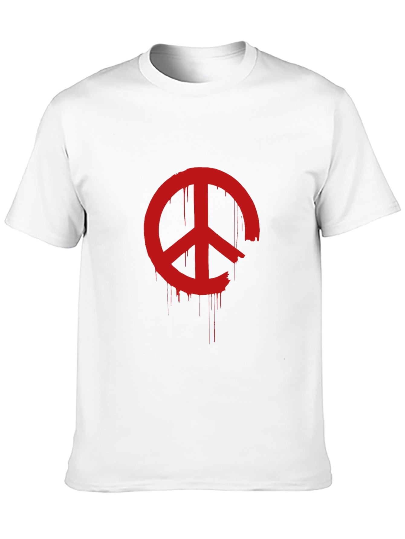 Distressed Peace Sign Graphic T-Shirt