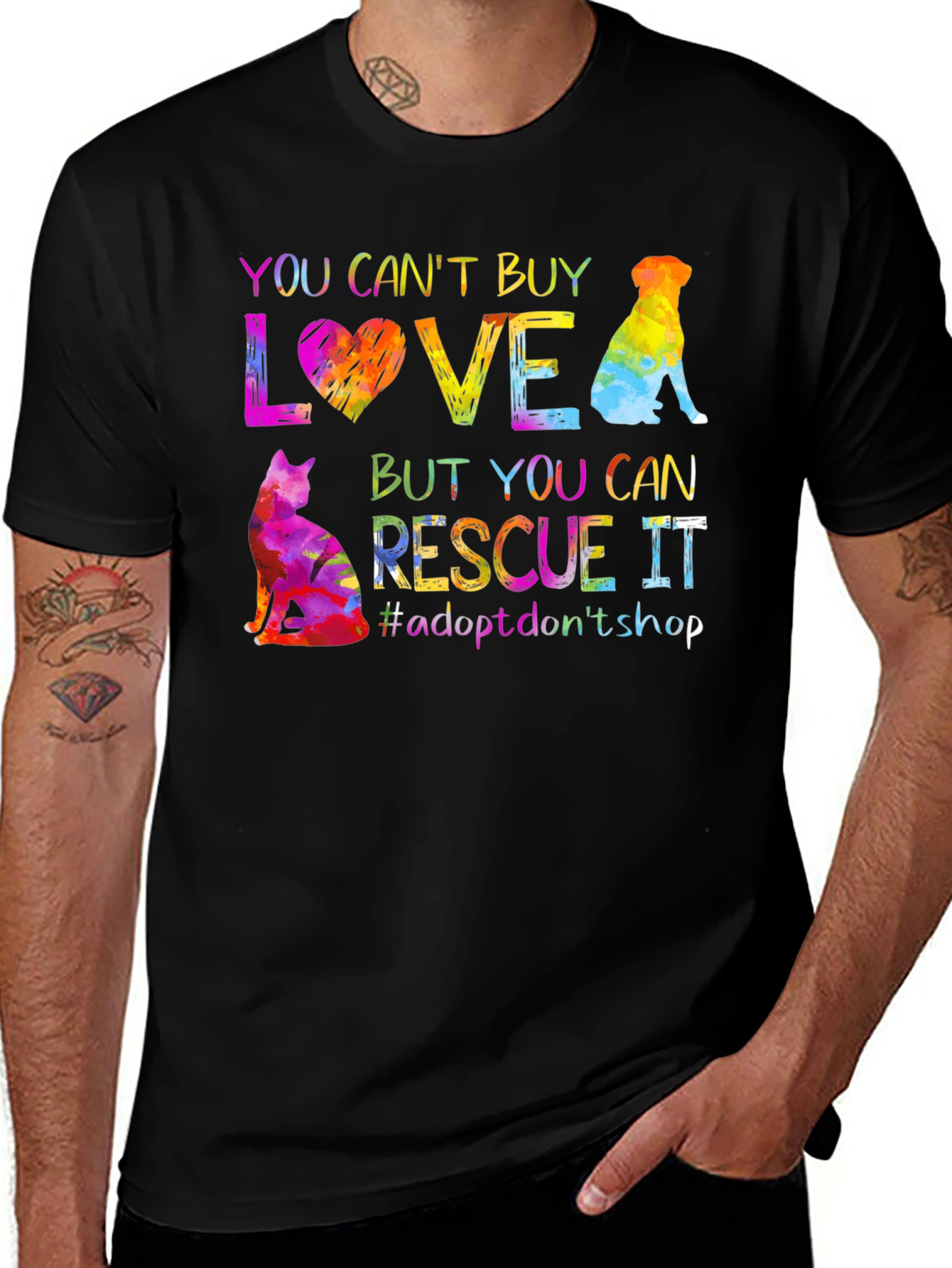 Rescue Love T-Shirt - Adopt Dont Shop!