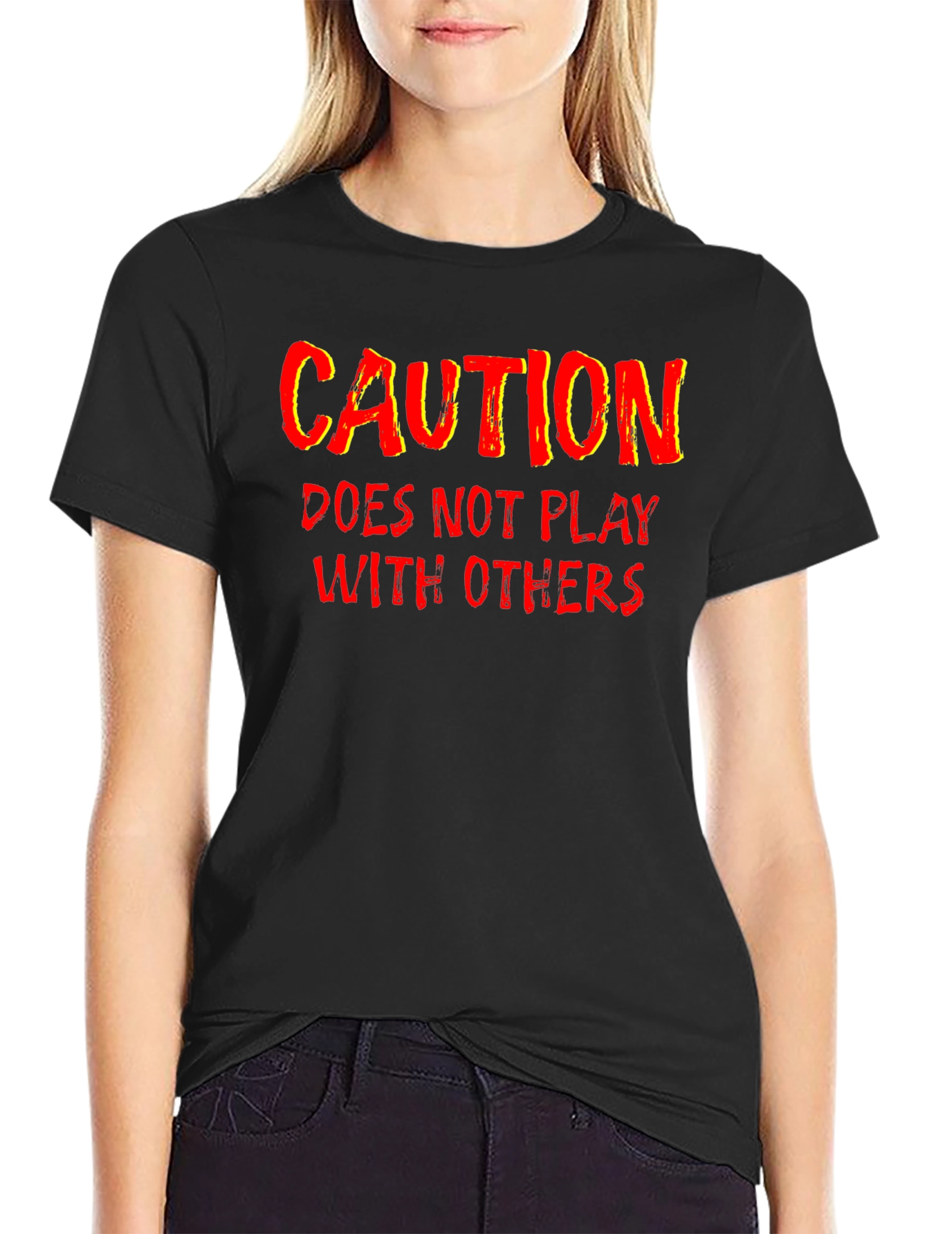 Caution Funny Graphic T-Shirt