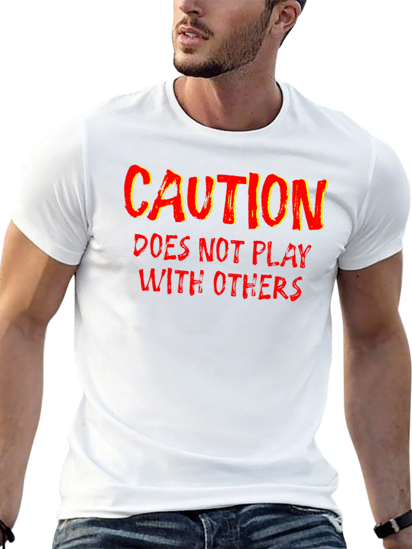Caution Funny Graphic T-Shirt