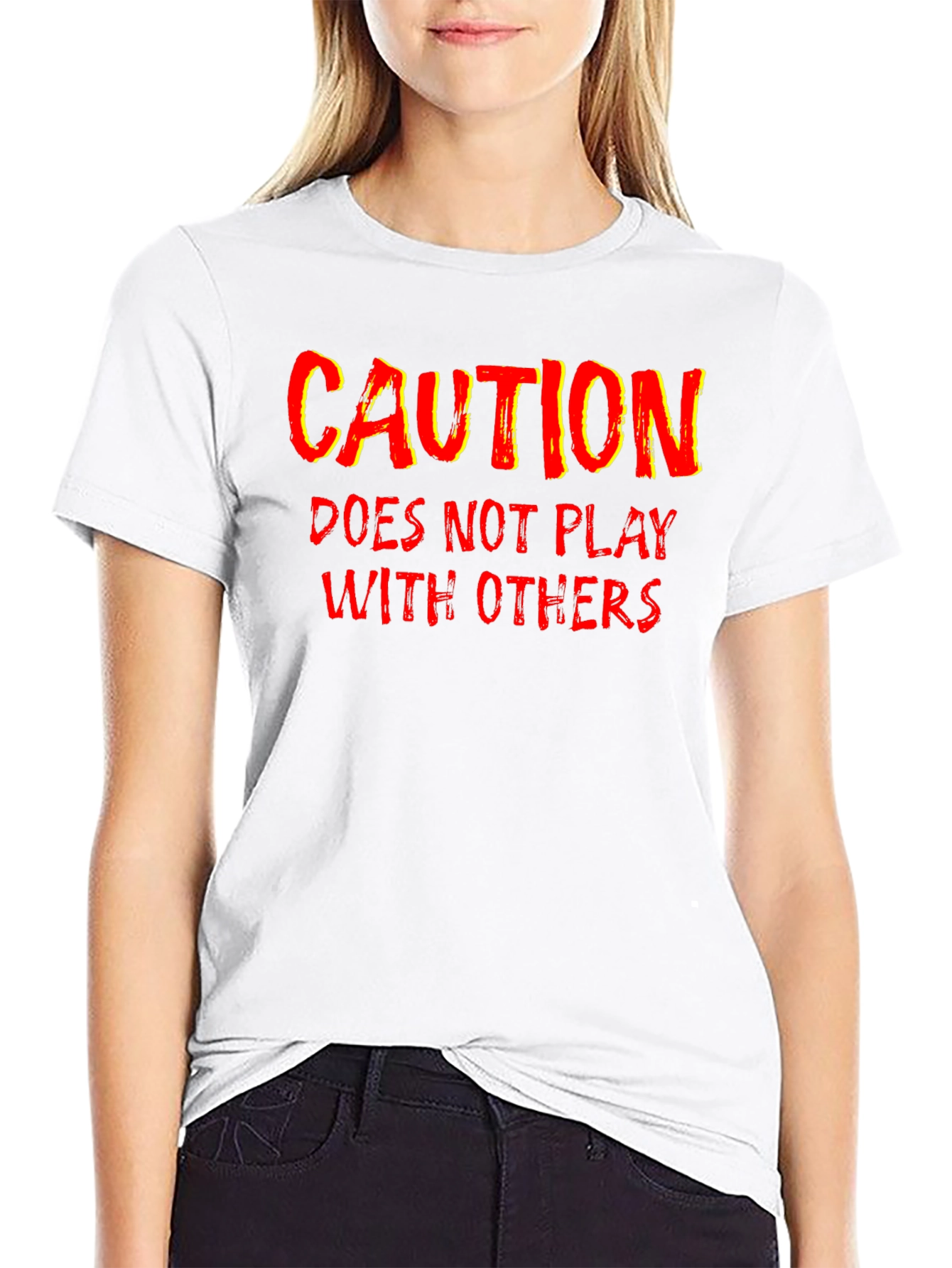 Caution Funny Graphic T-Shirt