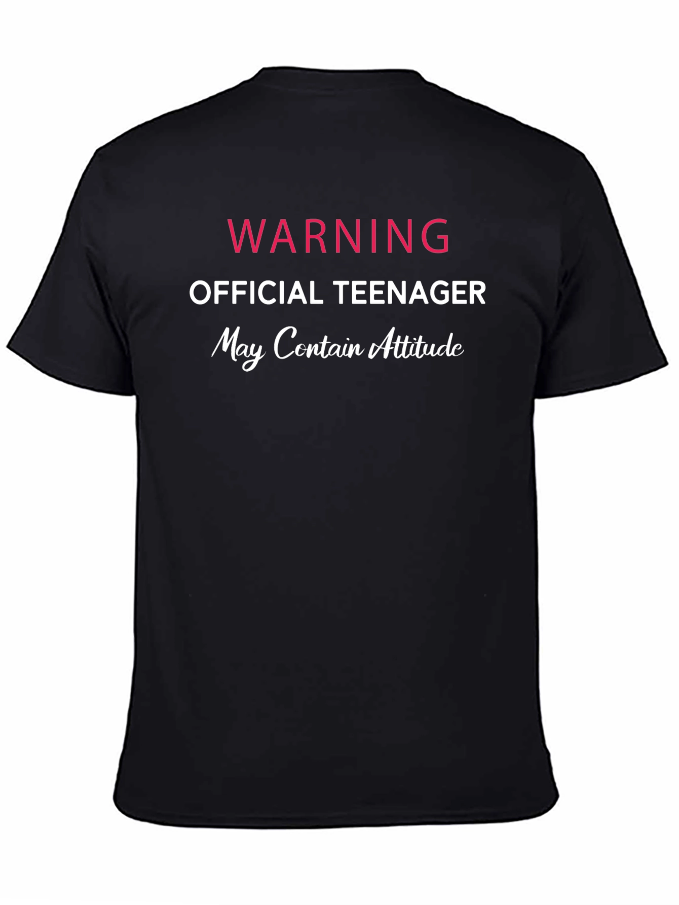 Official Teenager Warning T-Shirt - Funny Teen Attitude Tee