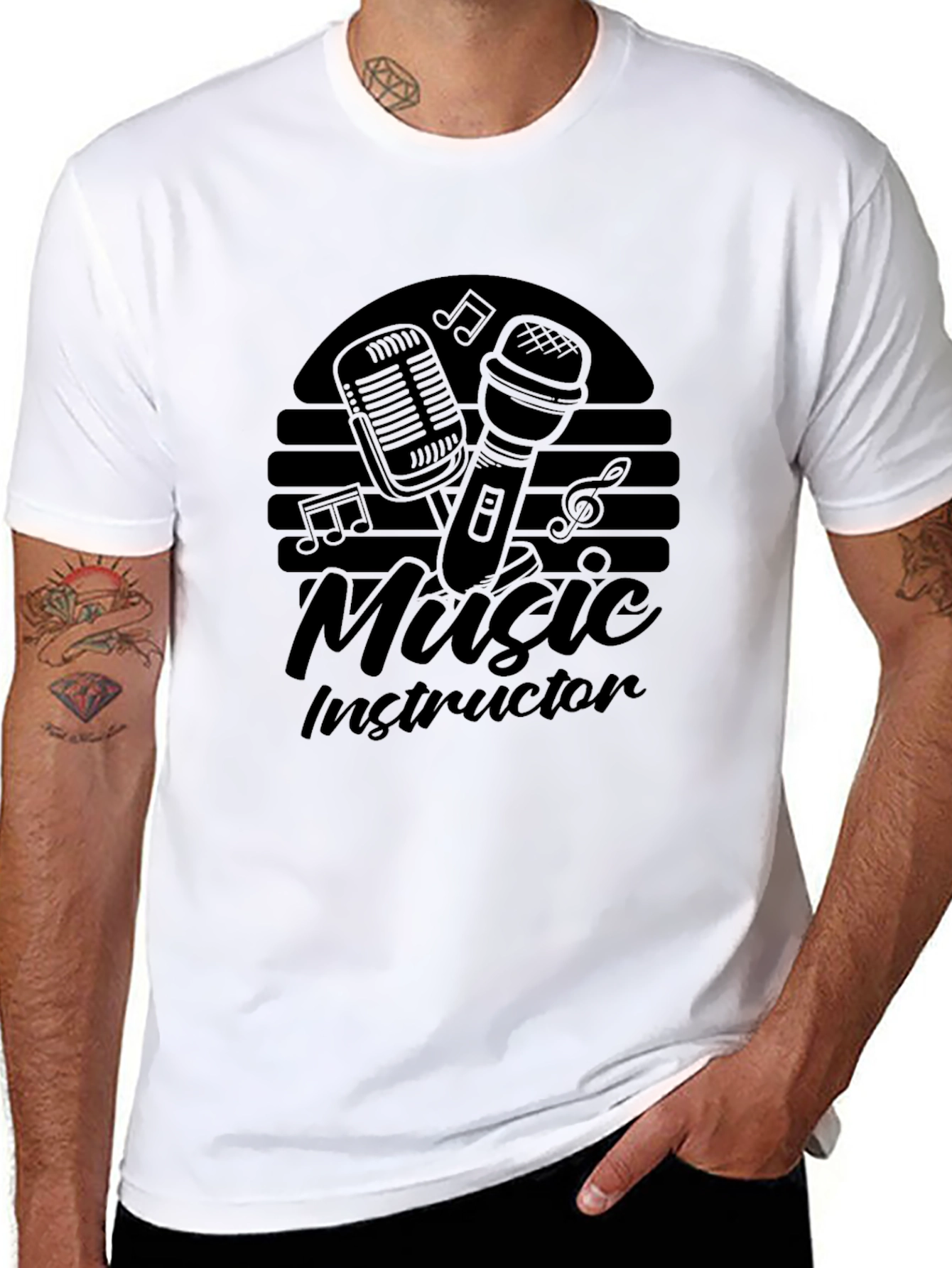 Music Instructor Graphic T-Shirt - Black