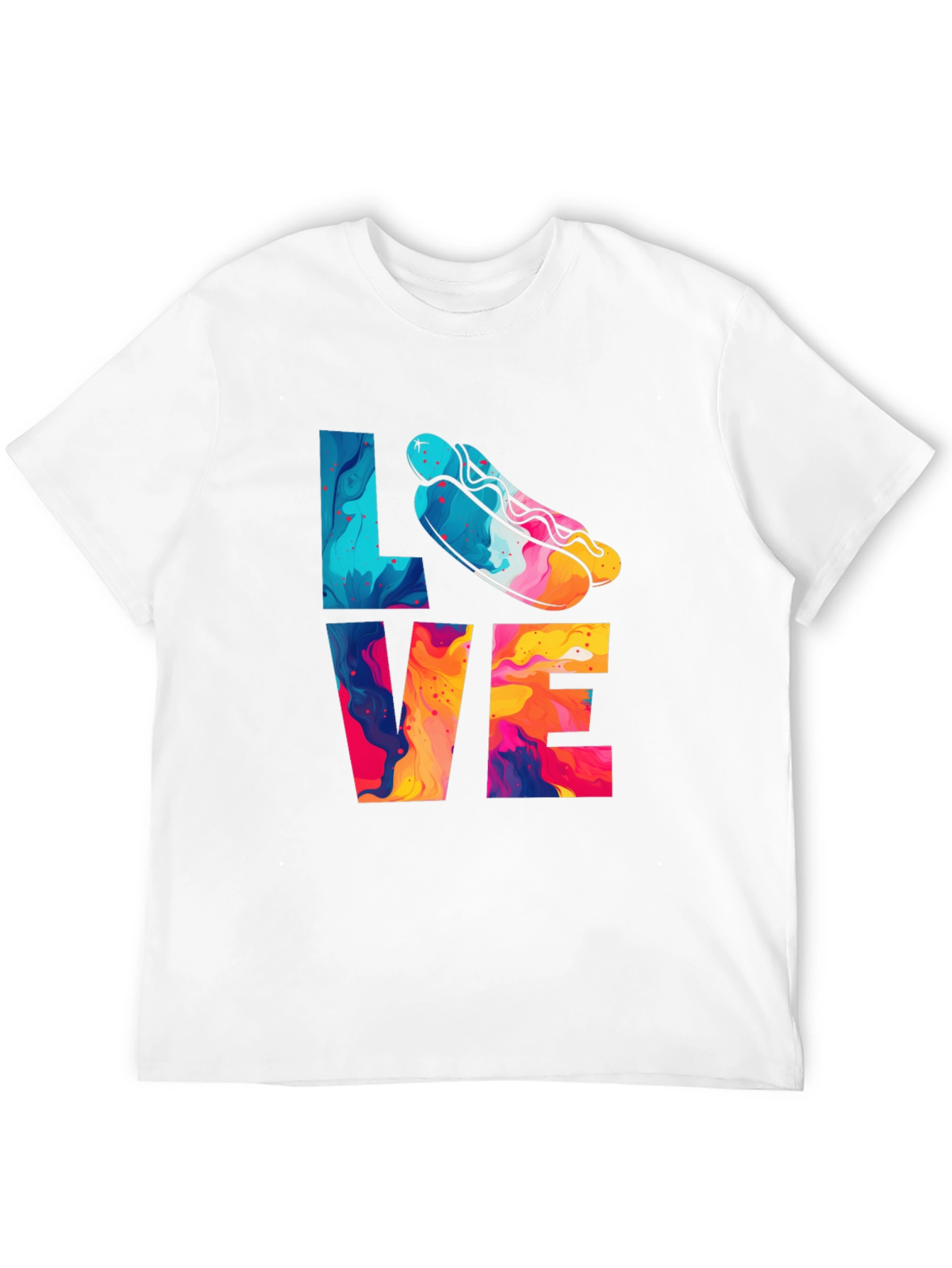 Love Hotdogs T-Shirt Fun Graphic Tee