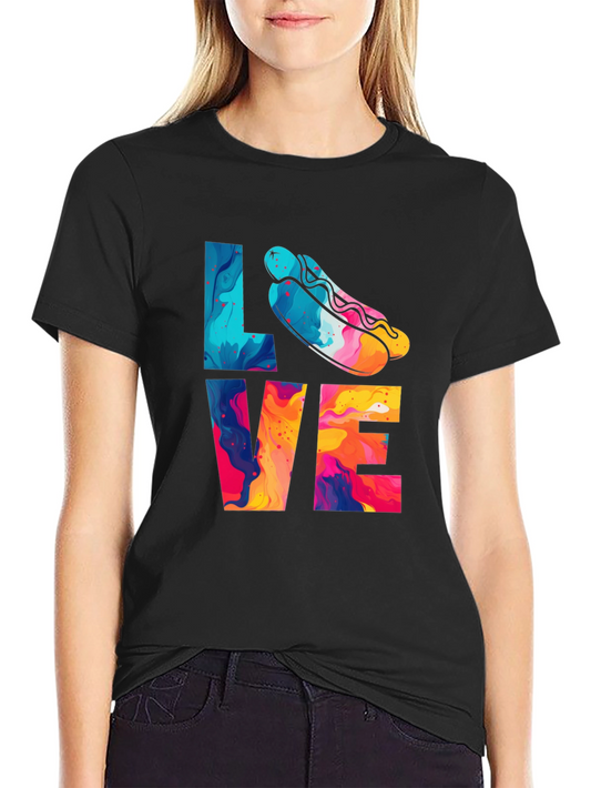Love Hotdogs T-Shirt Fun Graphic Tee