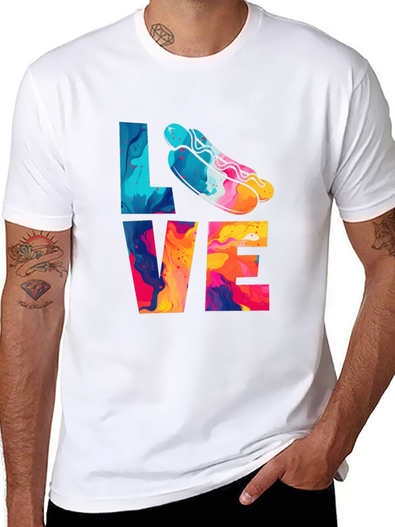 Love Hotdogs T-Shirt Fun Graphic Tee