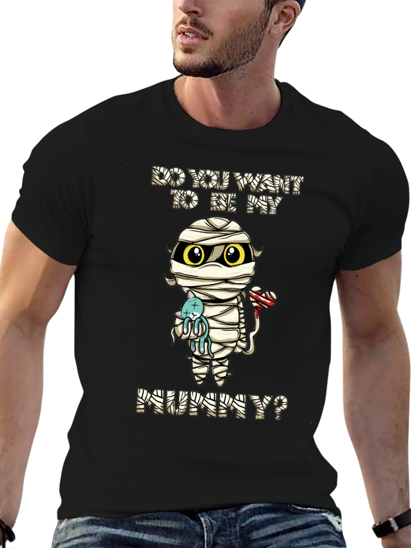 Cute Mummy Cartoon Graphic T-Shirt