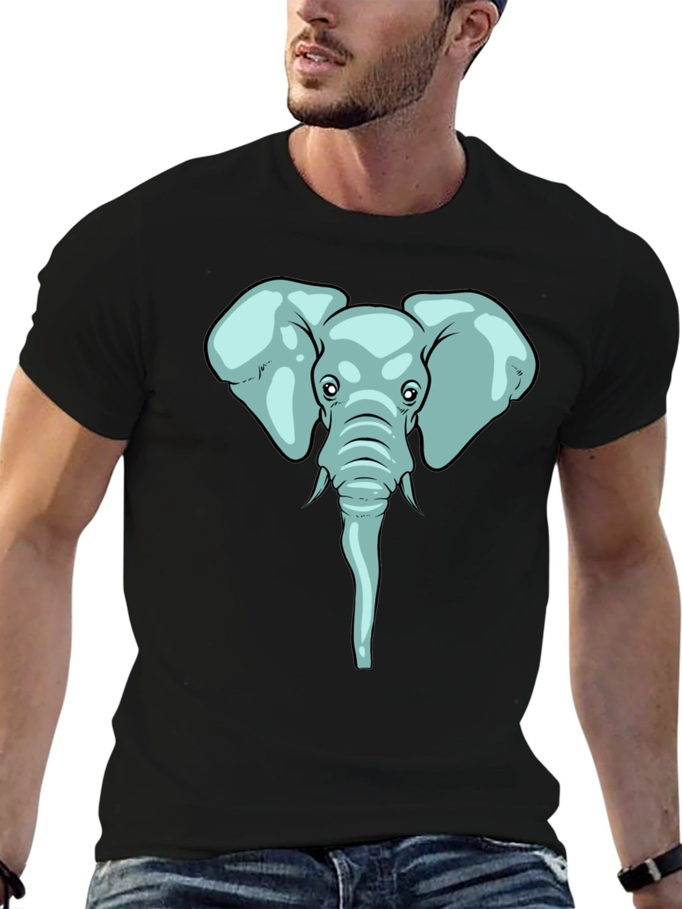 Elephant Graphic Tee - Soft Cotton Blend