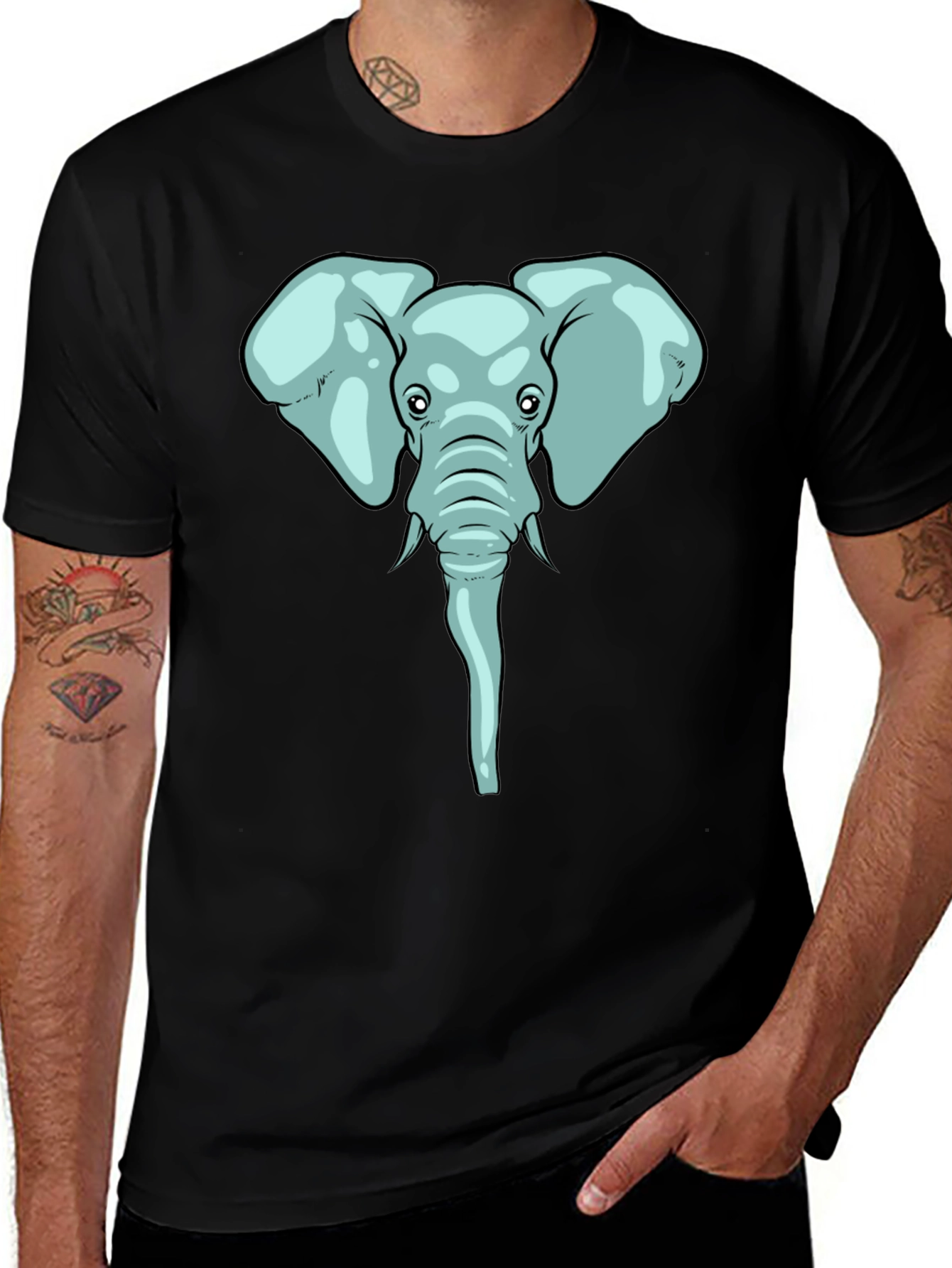 Elephant Graphic Tee - Soft Cotton Blend