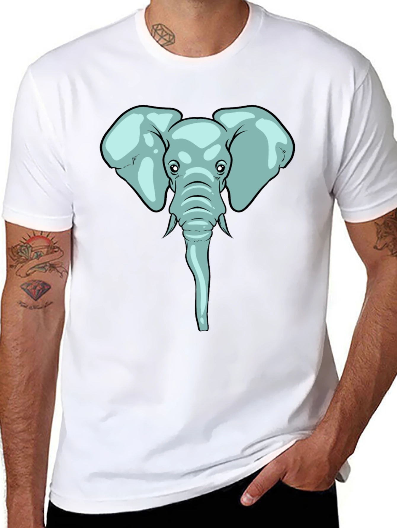 Elephant Graphic Tee - Soft Cotton Blend