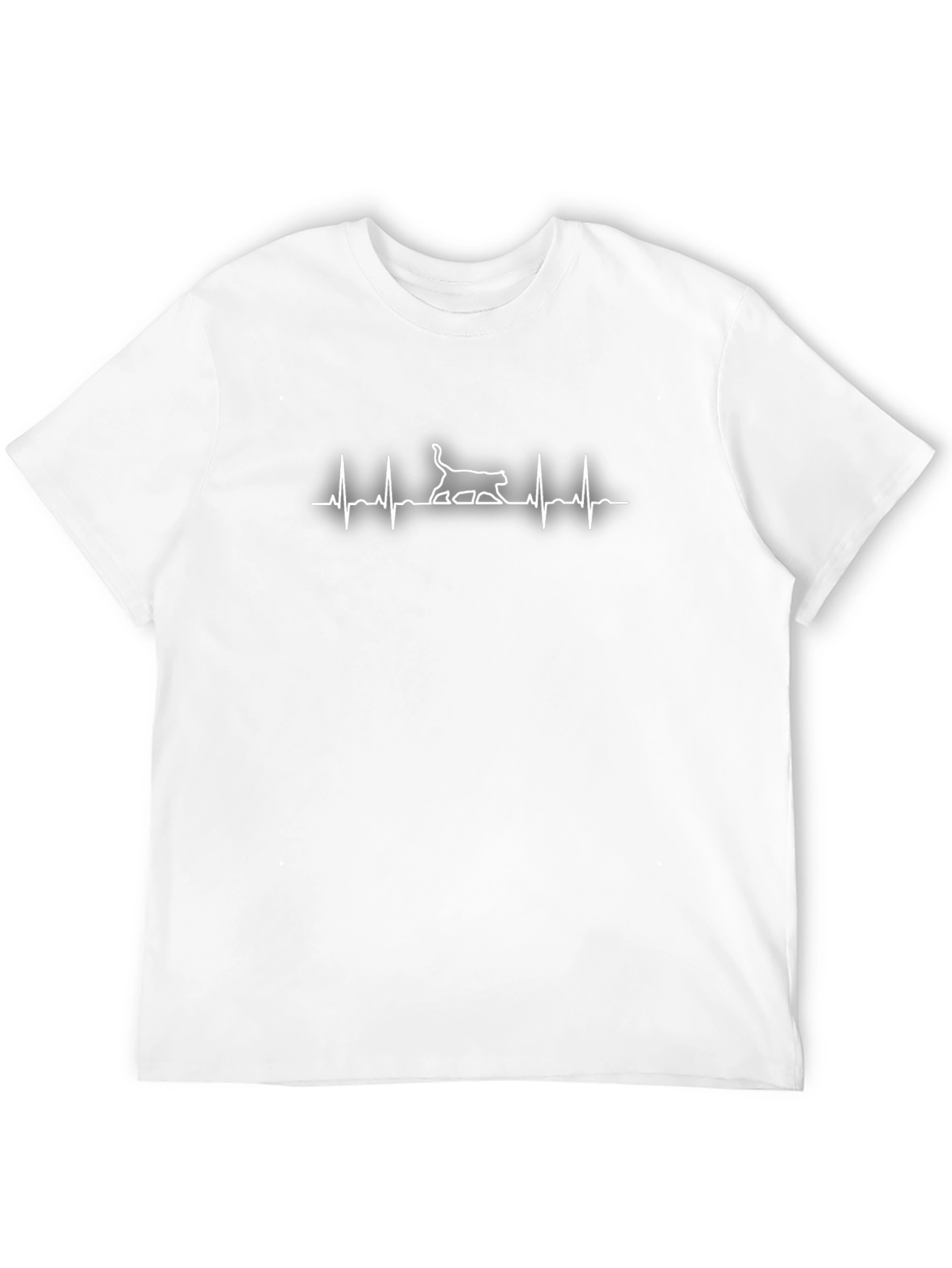 Cat Heartbeat T-Shirt - Stylish Graphic Tee