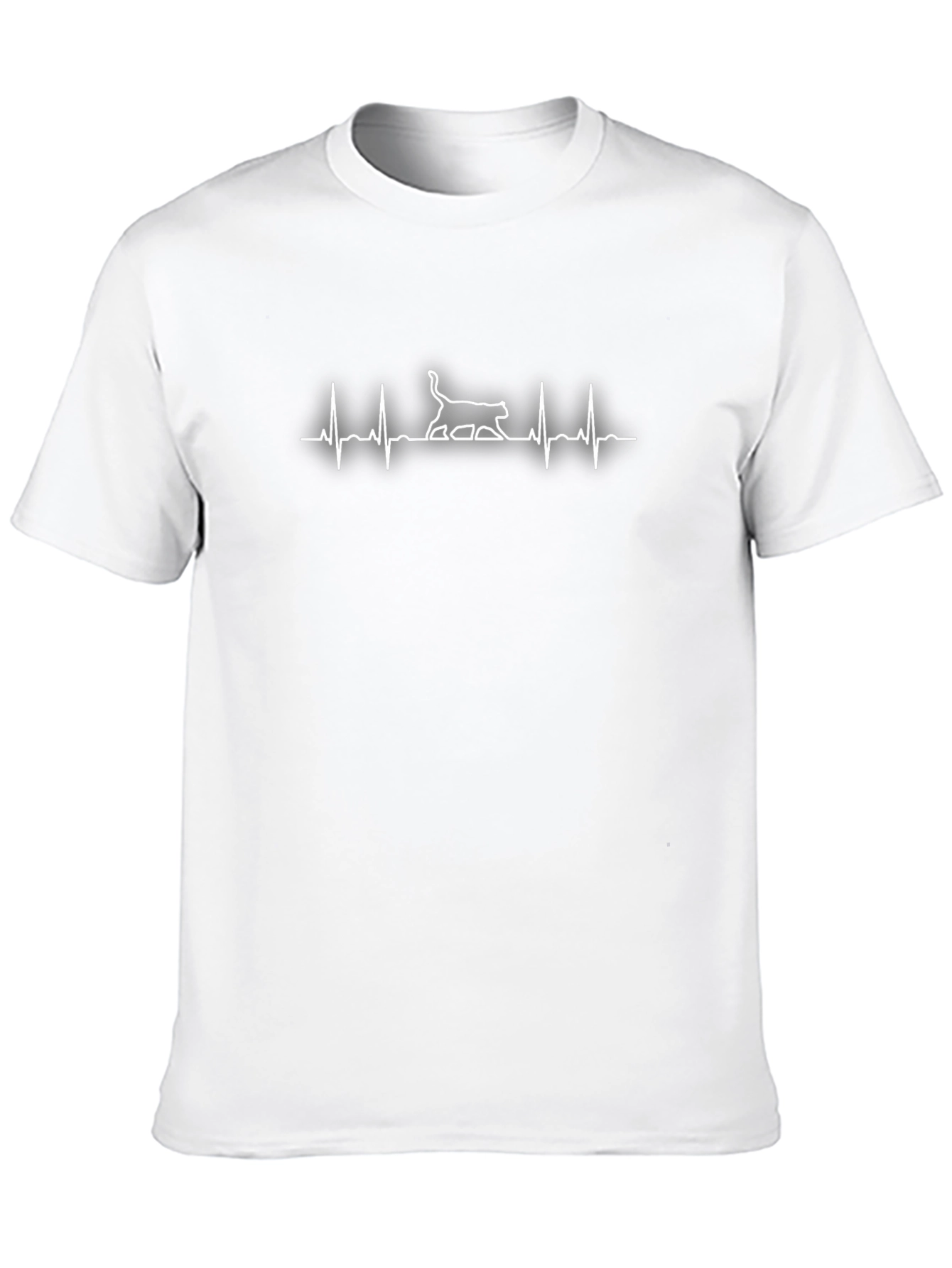 Cat Heartbeat T-Shirt - Stylish Graphic Tee