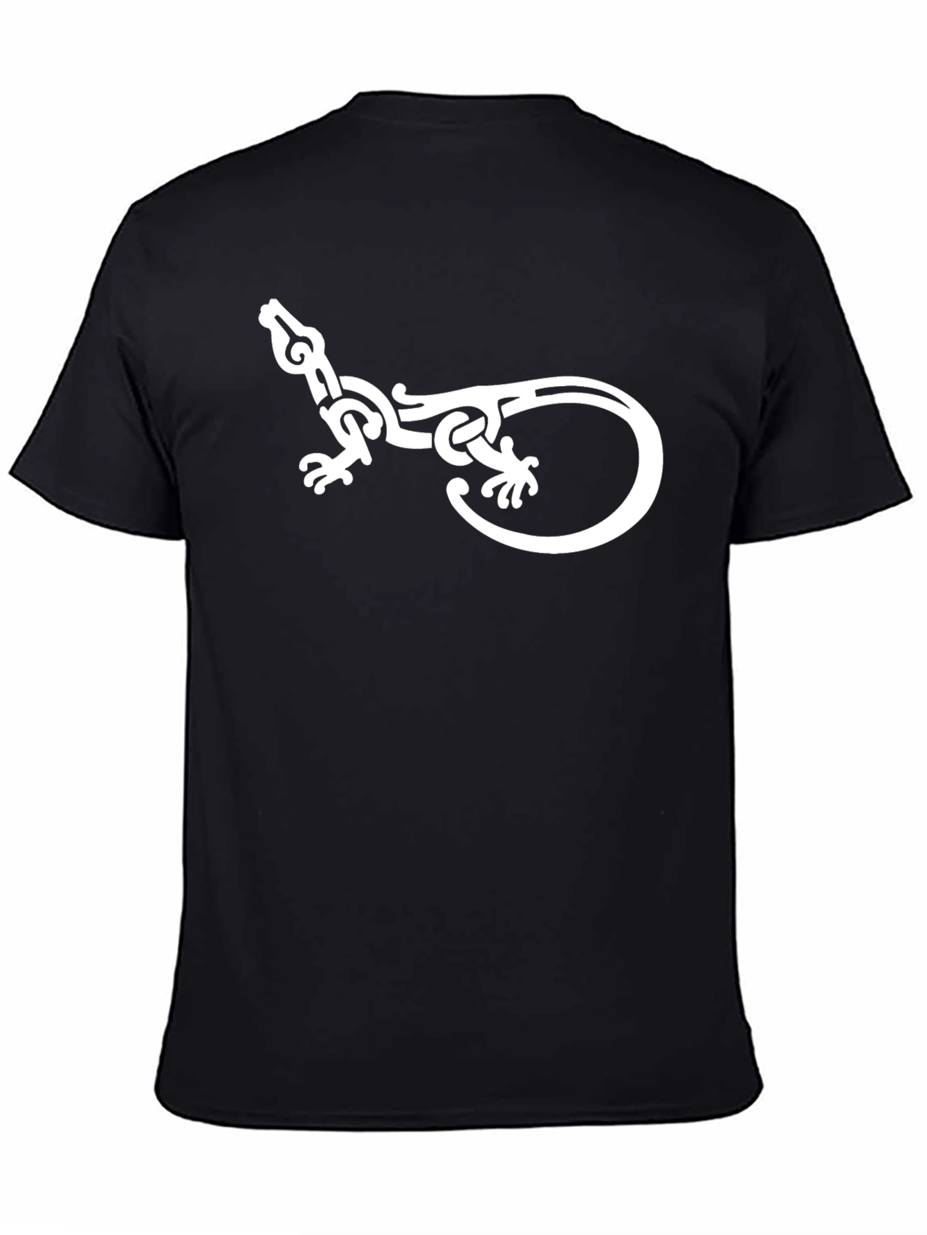 Lizard Graphic Tee - Black Crew Neck T-Shirt