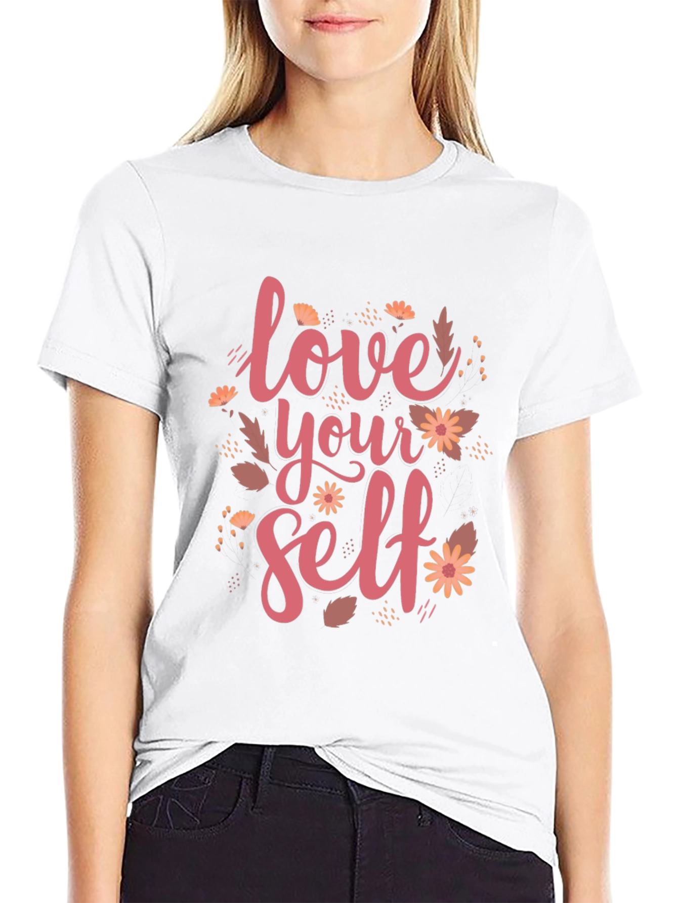 Love Yourself Graphic Tee - Black Cotton T-Shirt