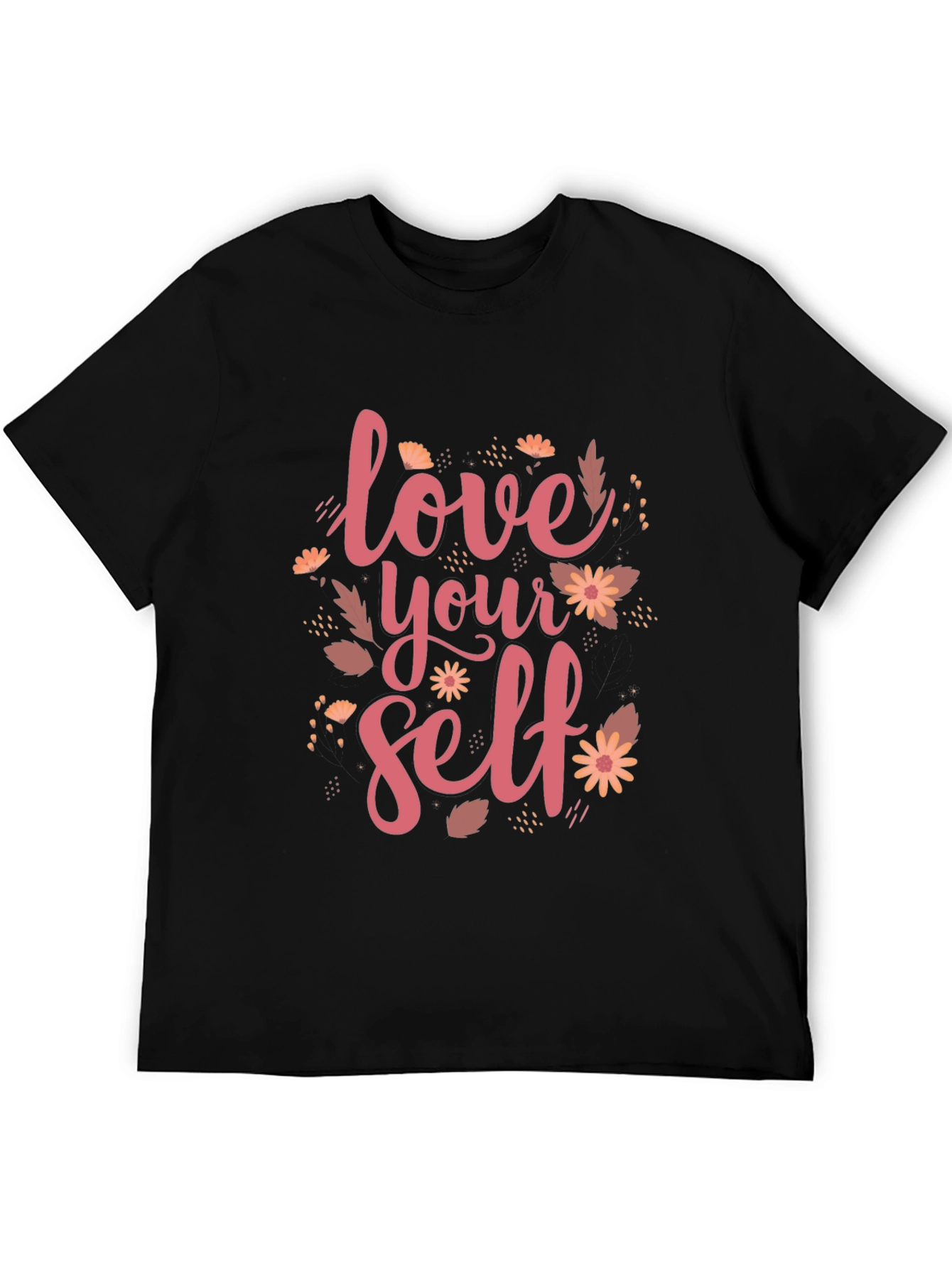 Love Yourself Graphic Tee - Black Cotton T-Shirt