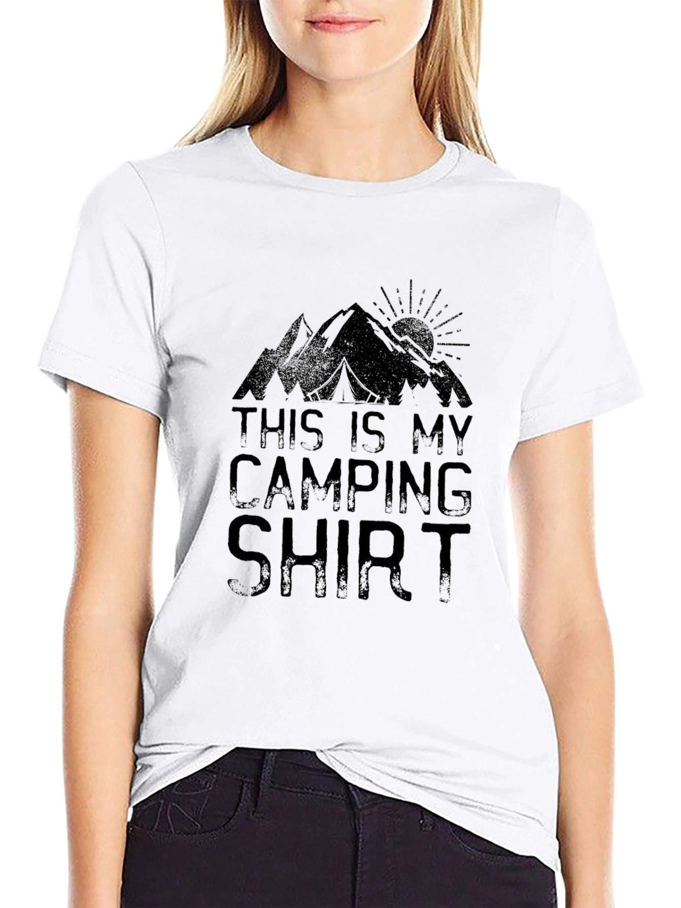 Camping Shirt - Mens Black Graphic Tee