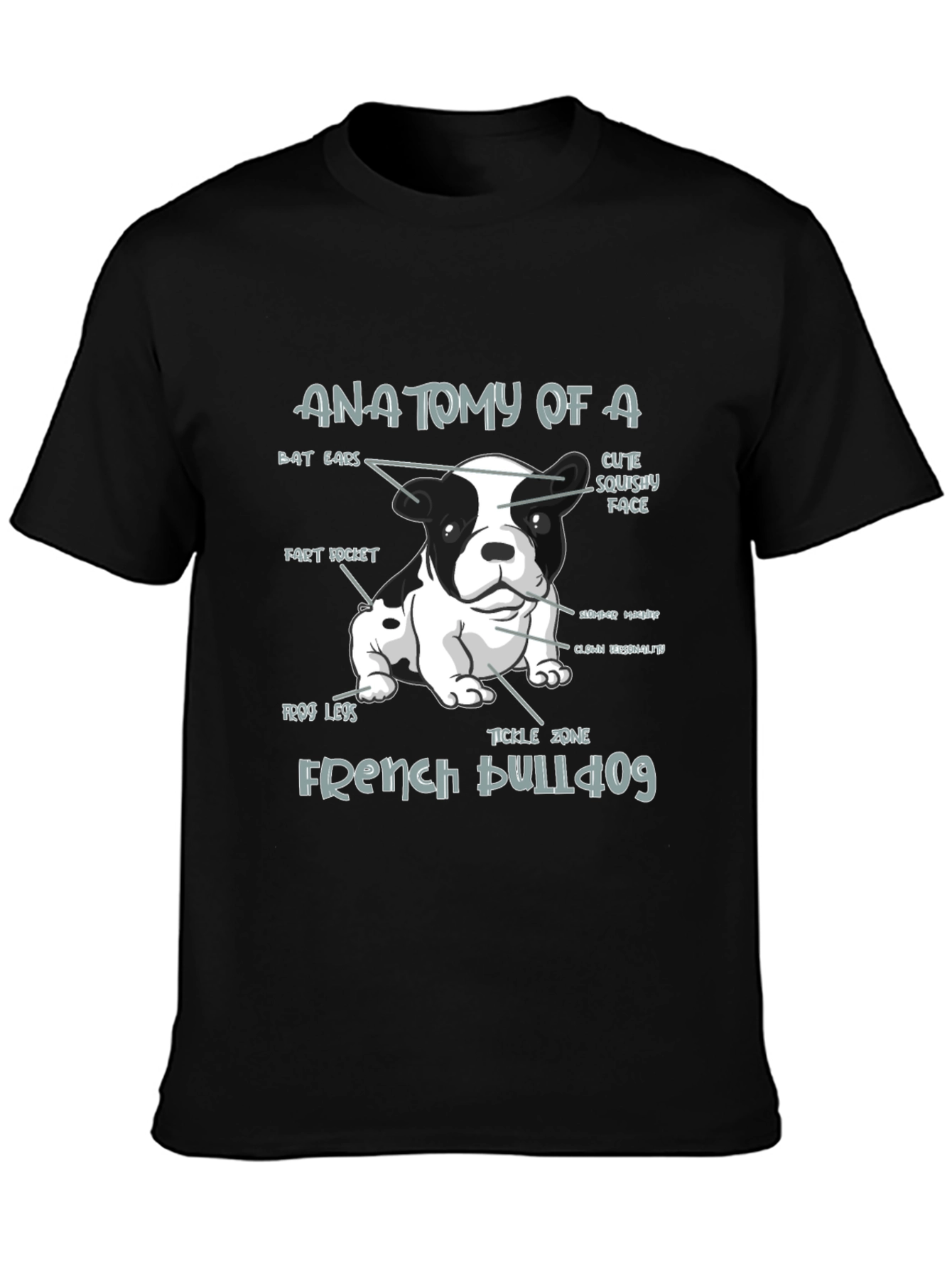 Anatomy of a French Bulldog T-Shirt