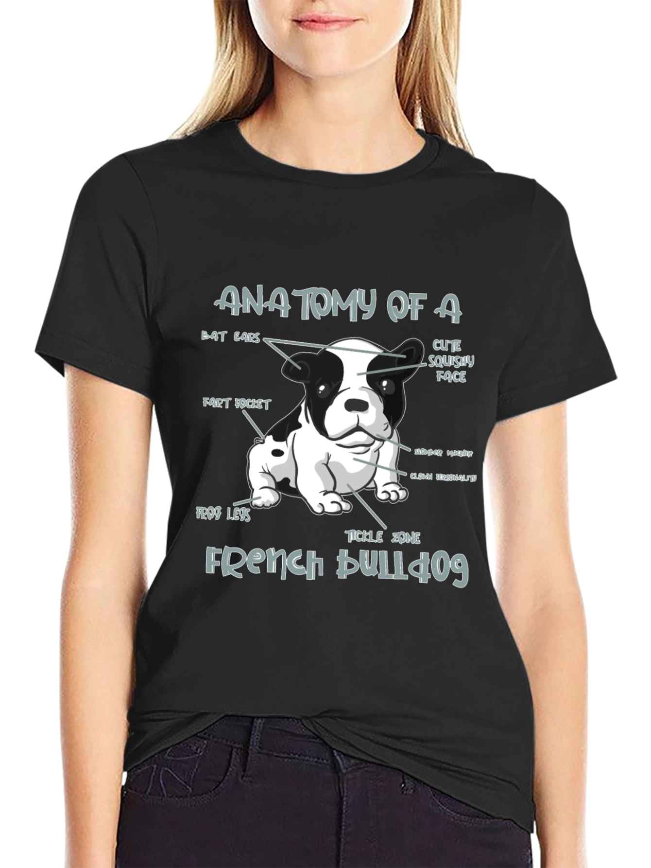 Anatomy of a French Bulldog T-Shirt