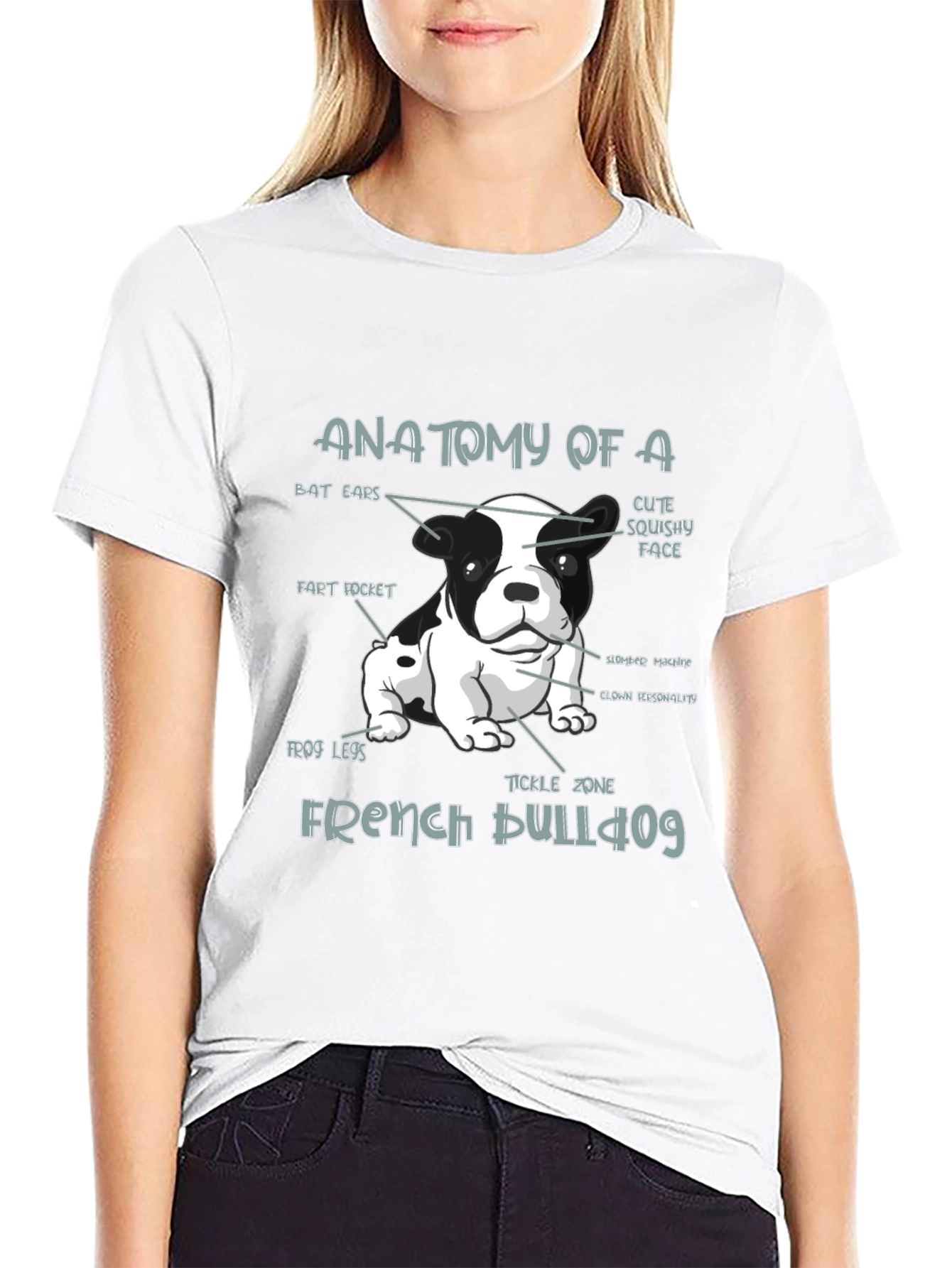 Anatomy of a French Bulldog T-Shirt