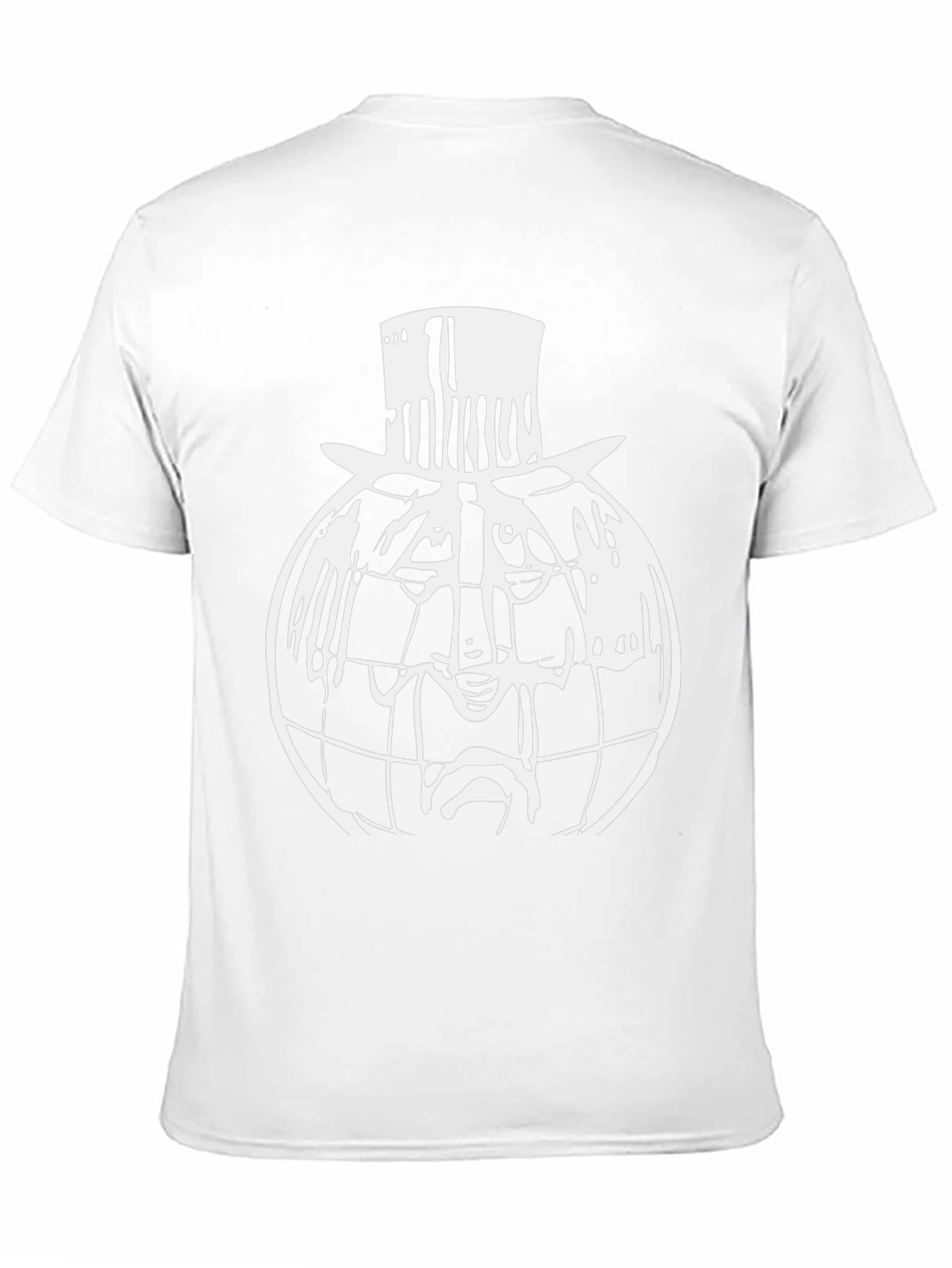 Black T-Shirt with Globe Head Design