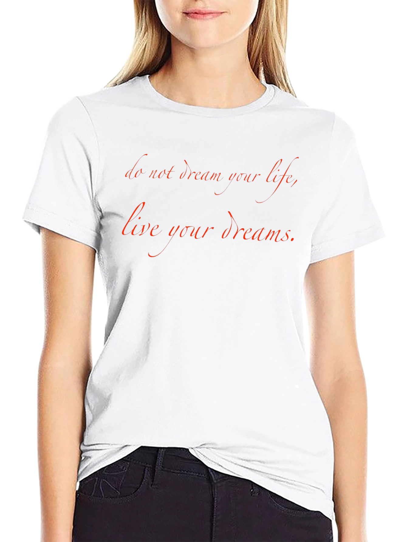 Dream Life Graphic Tee - Motivational Black T-Shirt