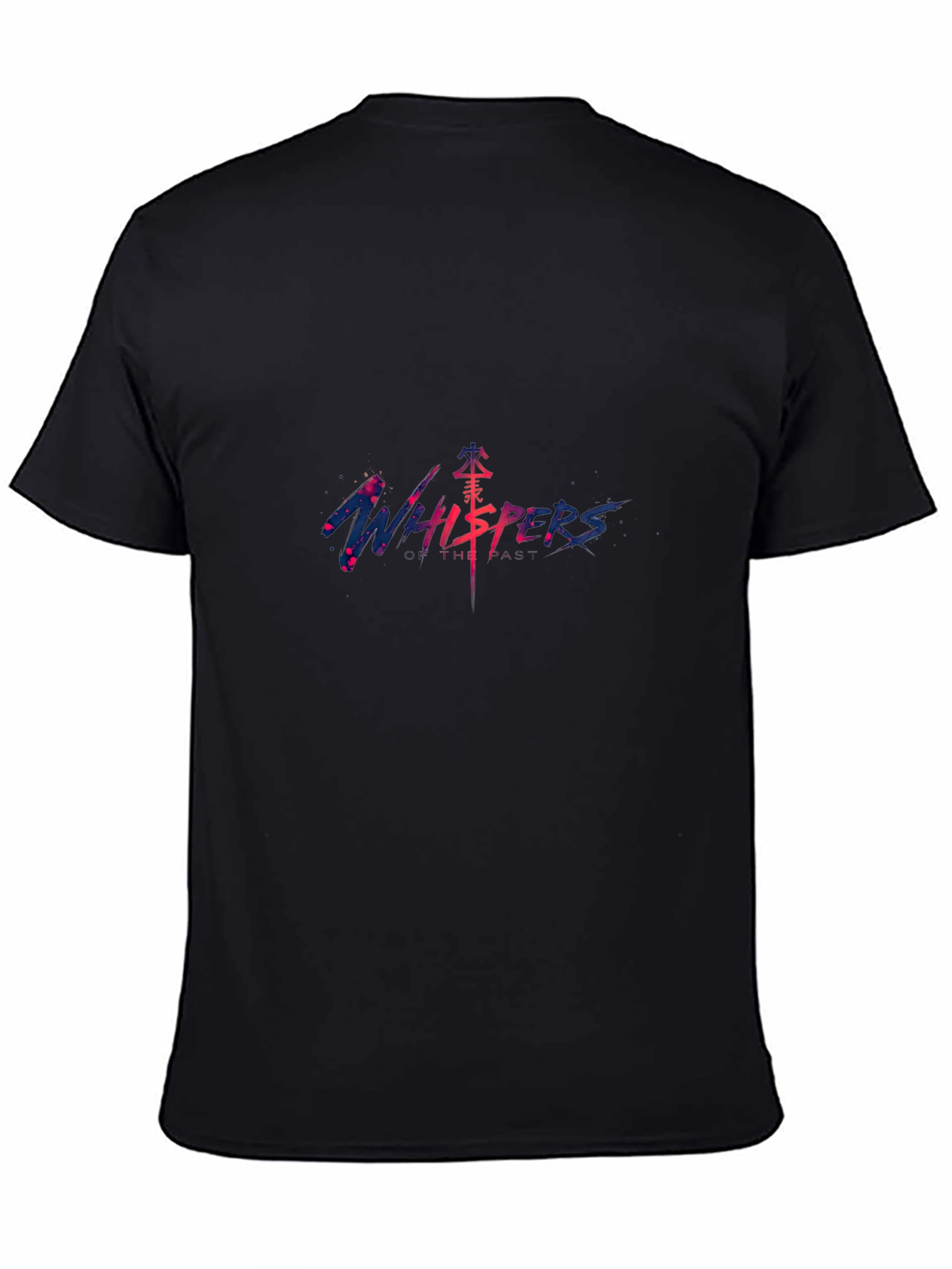 Whispers Graphic Print Black T-Shirt