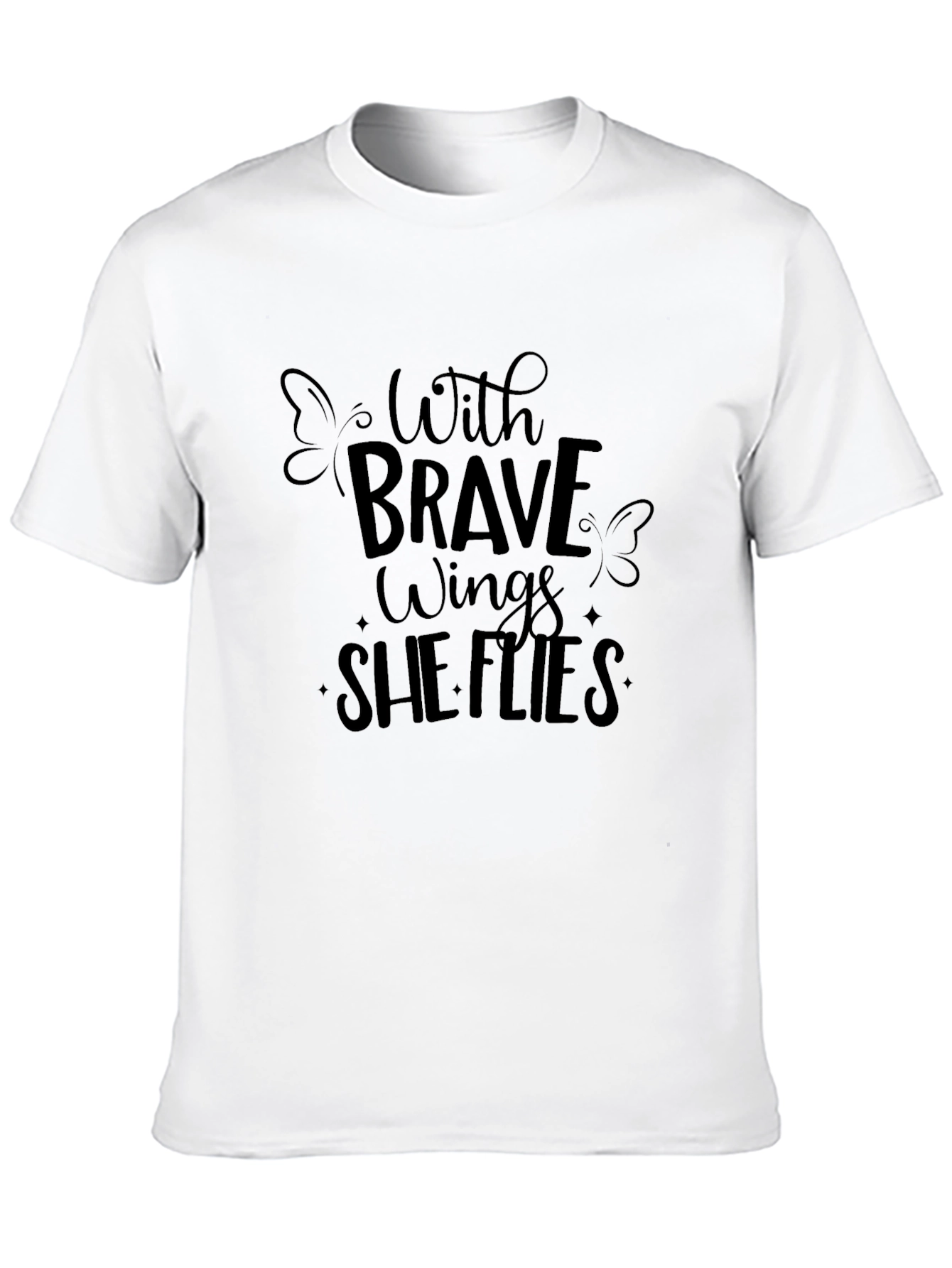Brave Wings Graphic Tee - Motivational Womens T-Shirt