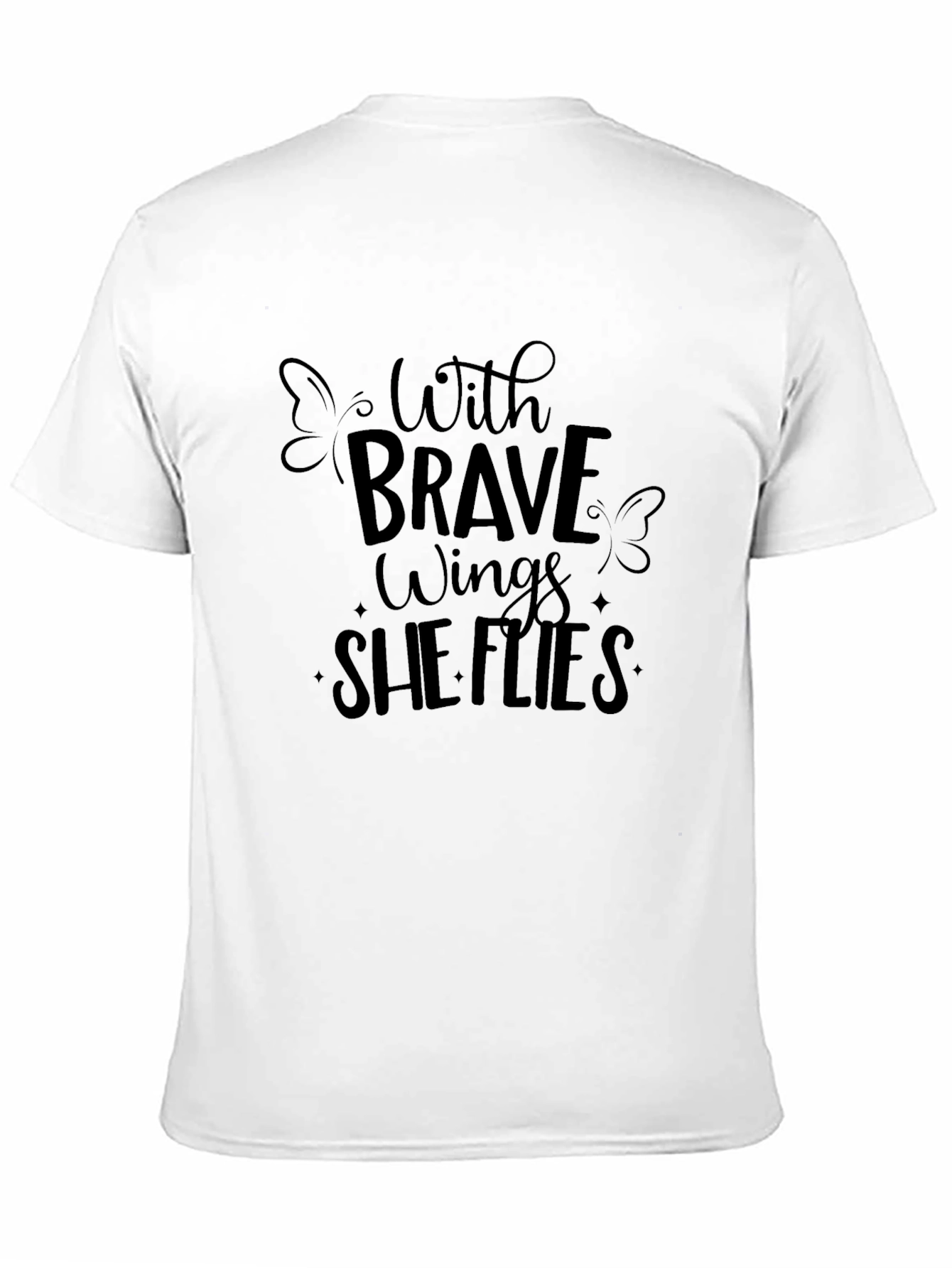 Brave Wings Graphic Tee - Motivational Womens T-Shirt