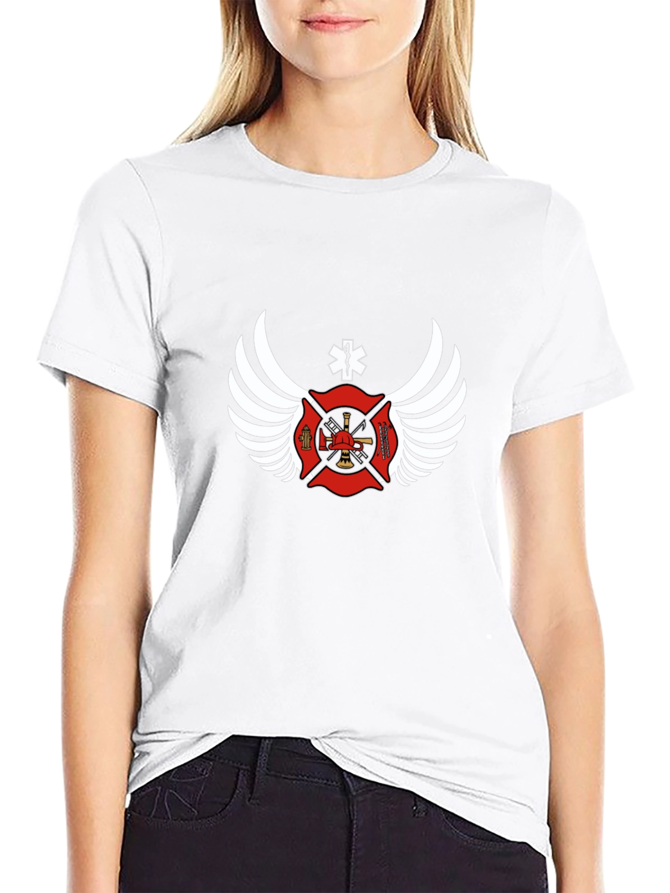 Firefighter Wings Graphic T-Shirt