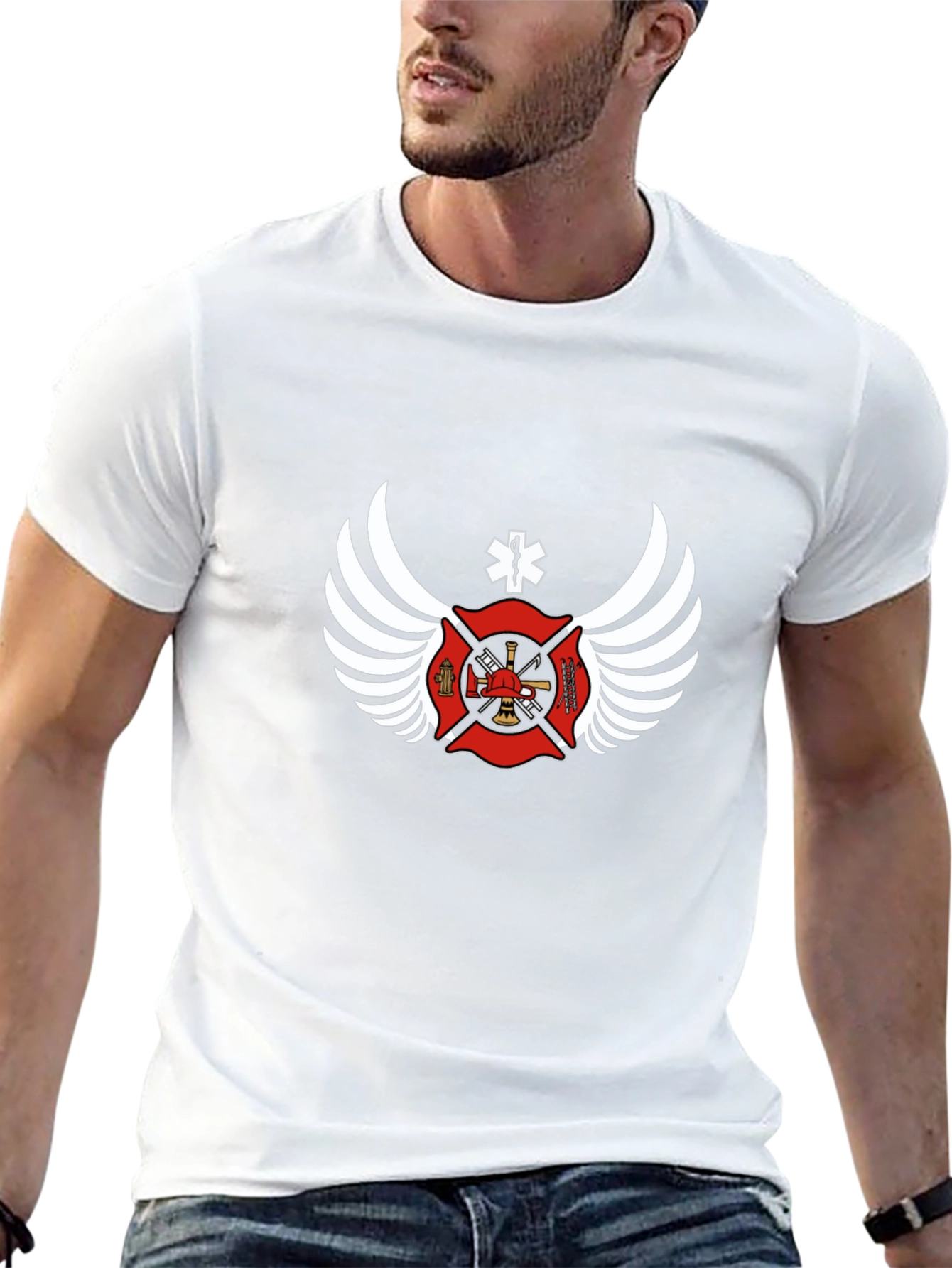 Firefighter Wings Graphic T-Shirt