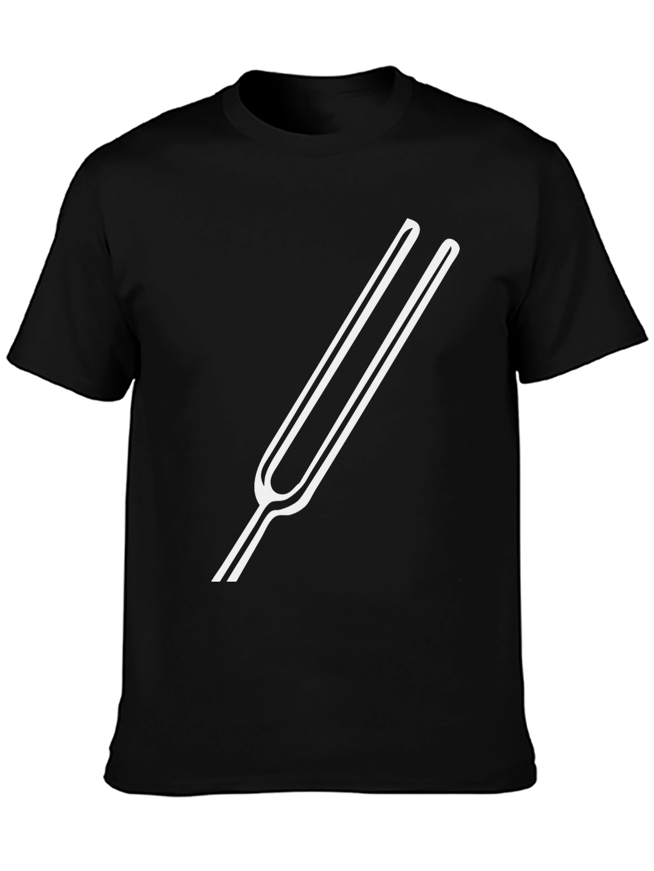 Tuning Fork Graphic Tee - Musical Black T-Shirt
