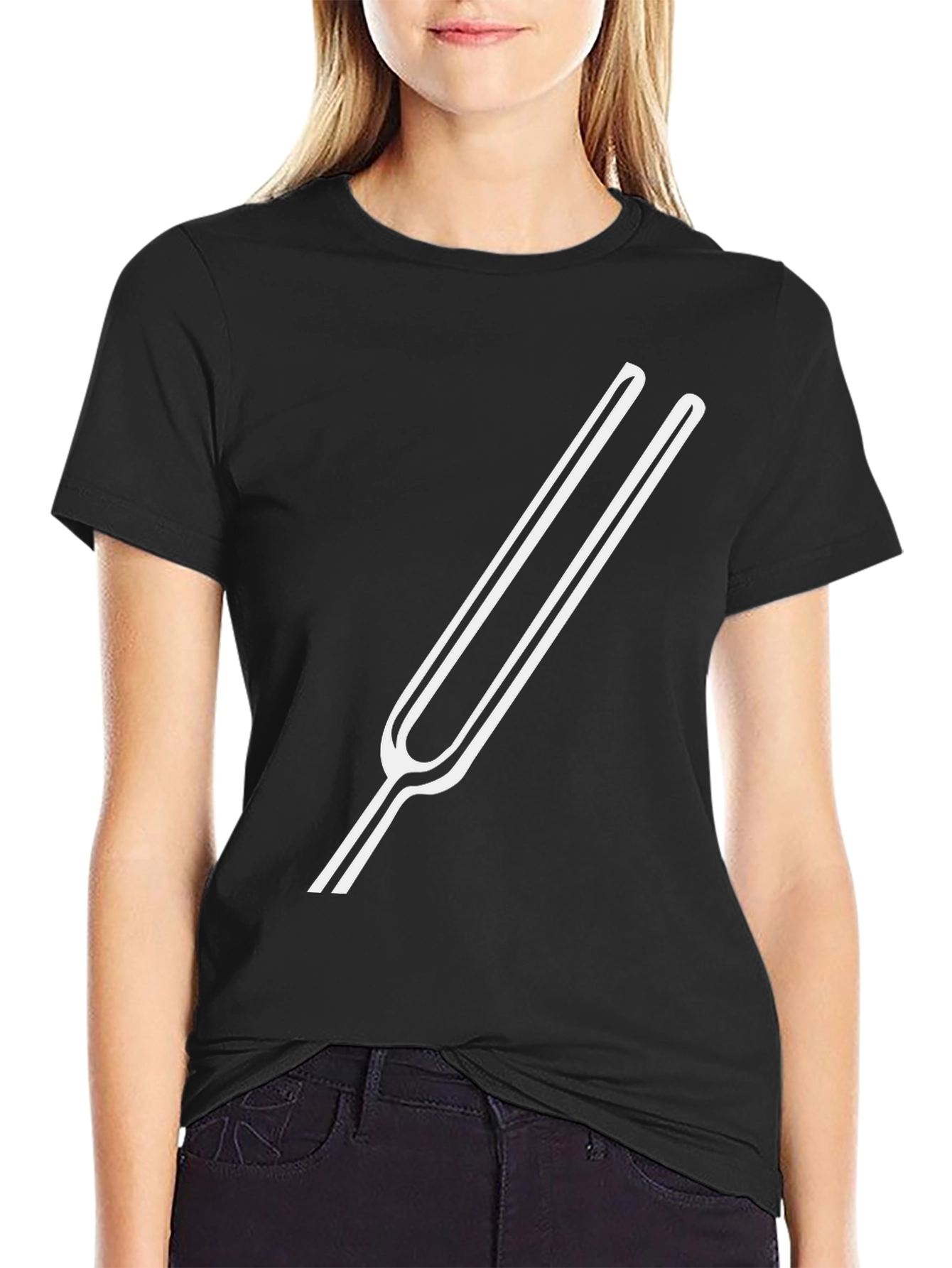Tuning Fork Graphic Tee - Musical Black T-Shirt