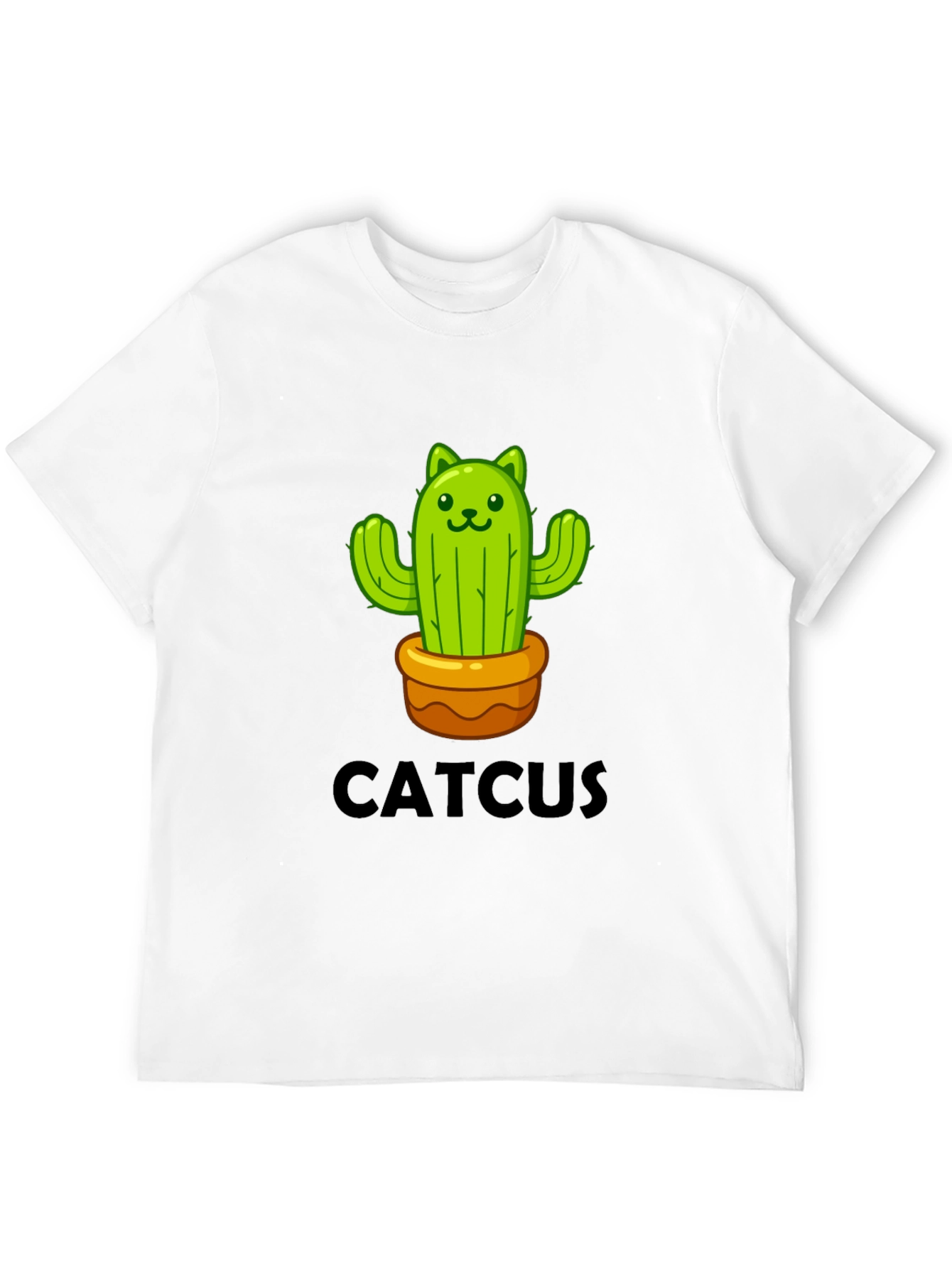 Cute Catcus Graphic Tee - Black T-Shirt