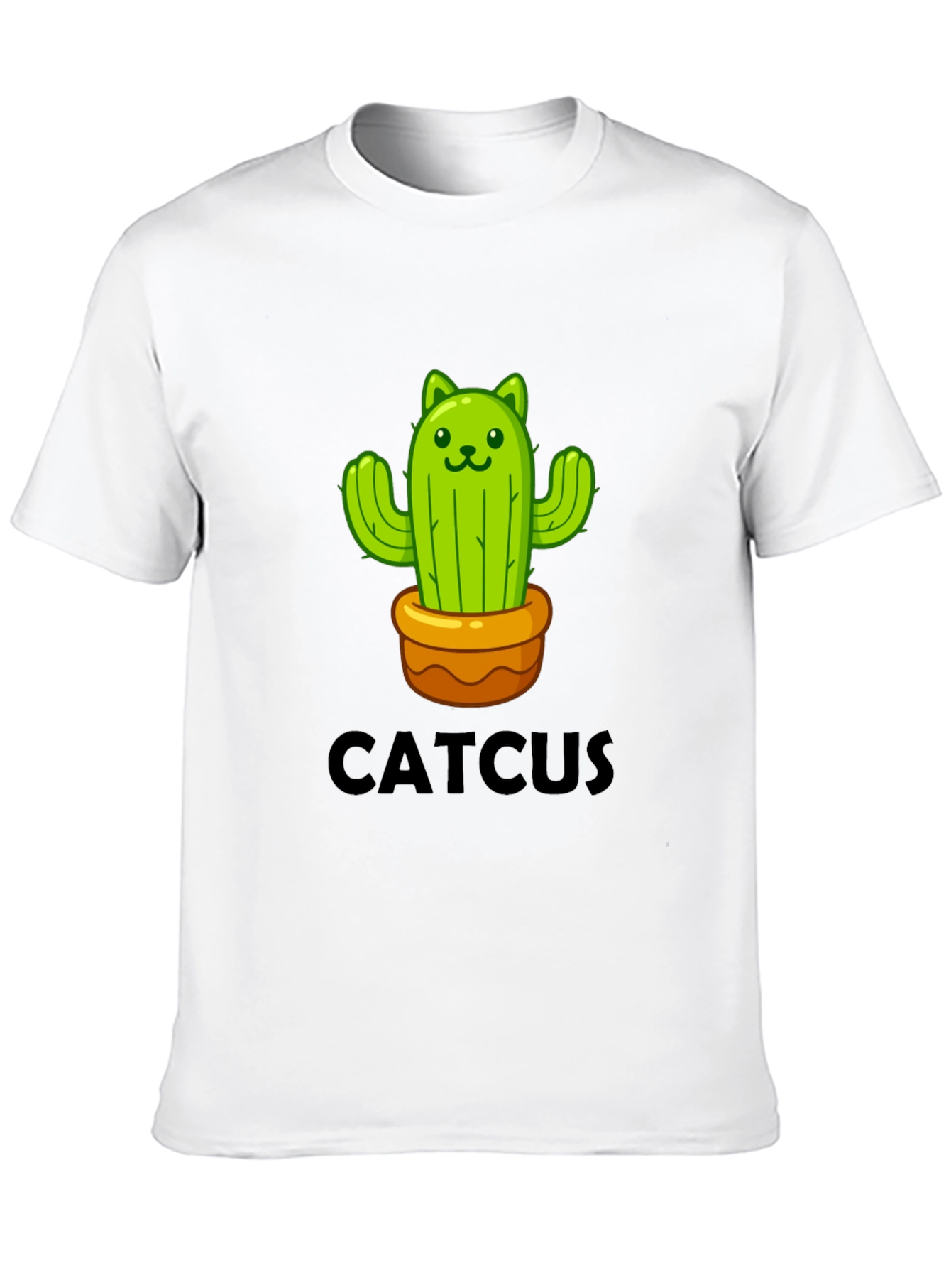 Cute Catcus Graphic Tee - Black T-Shirt