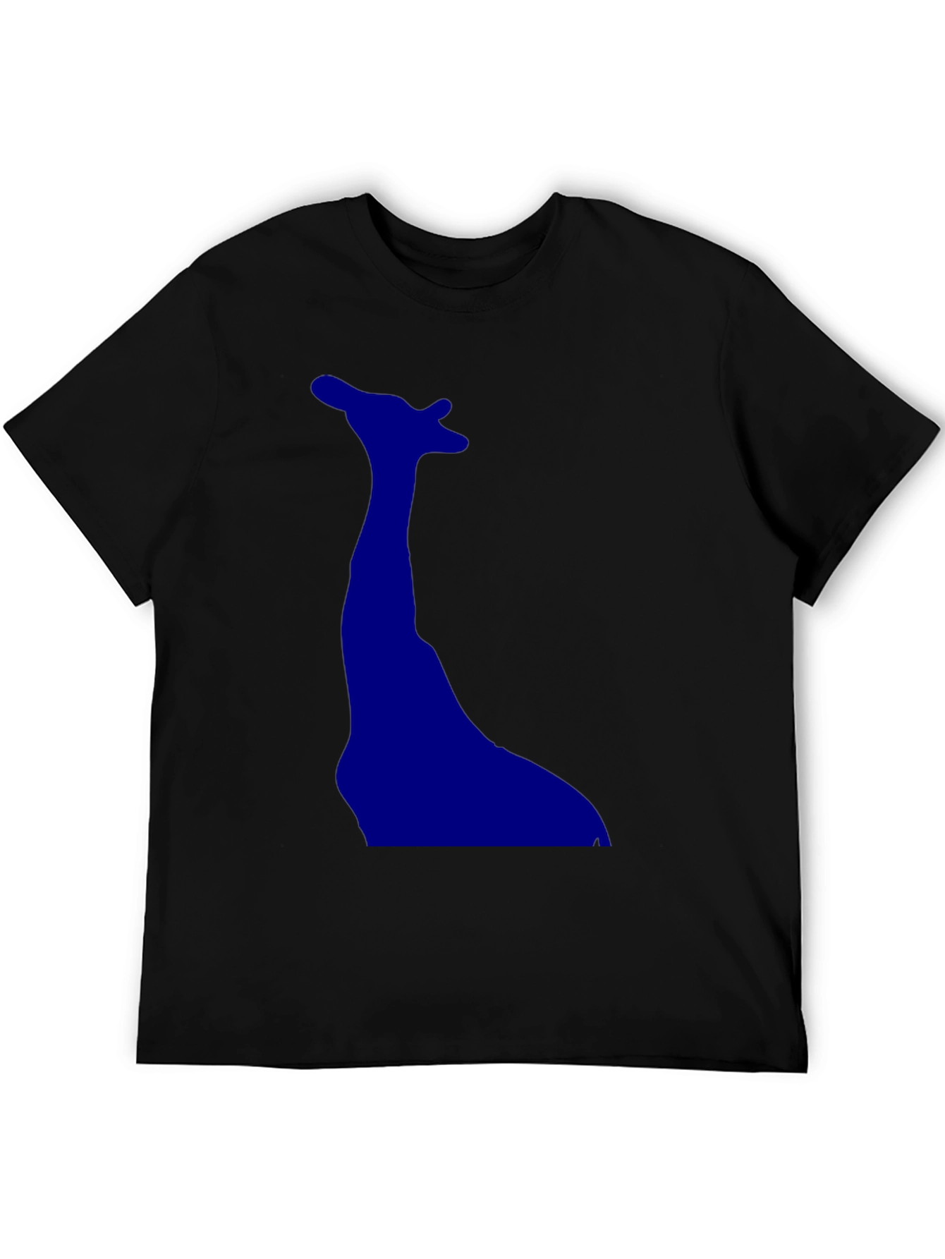 Giraffe Silhouette Graphic Tee - Black Cotton T-Shirt