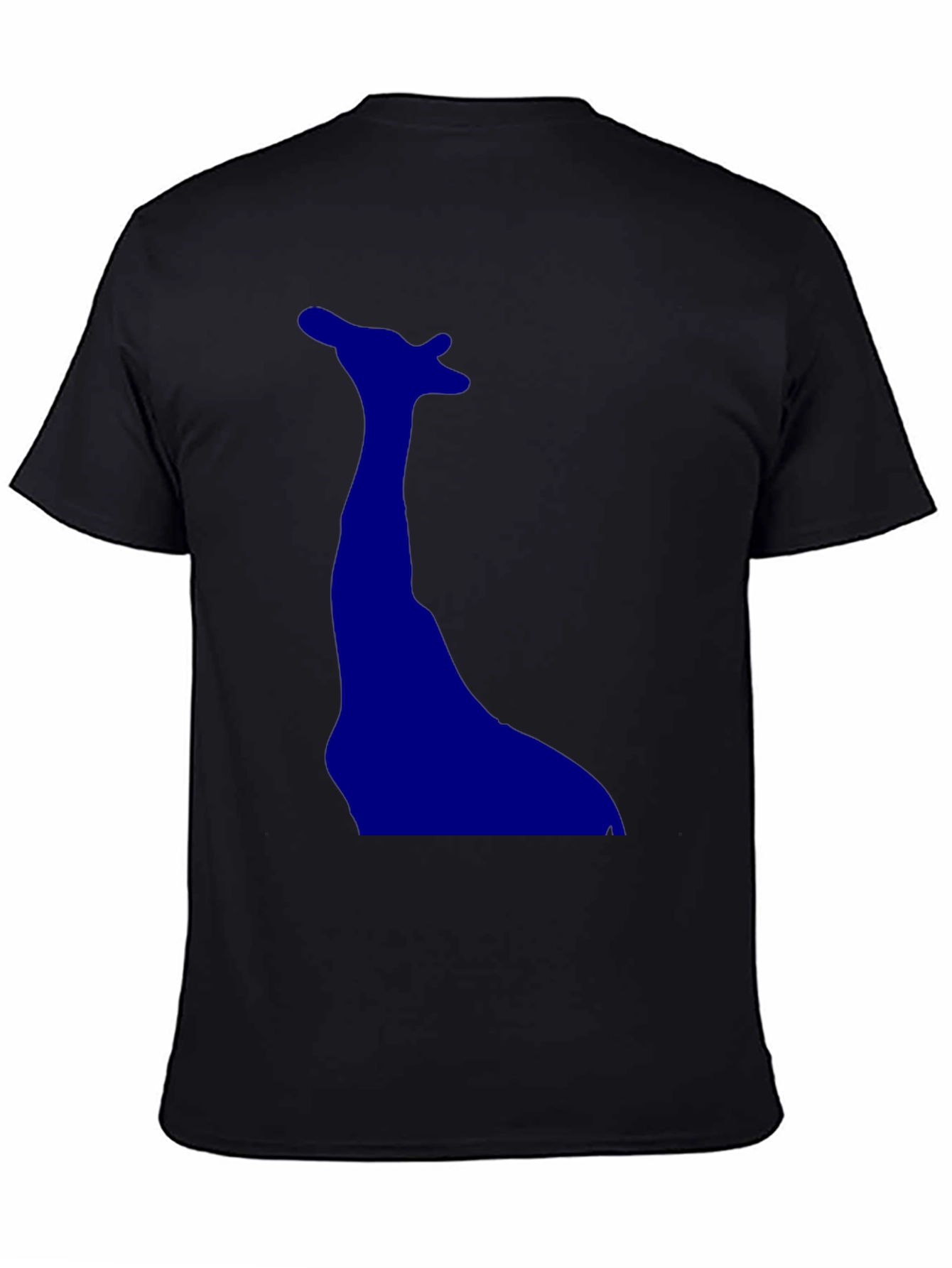 Giraffe Silhouette Graphic Tee - Black Cotton T-Shirt