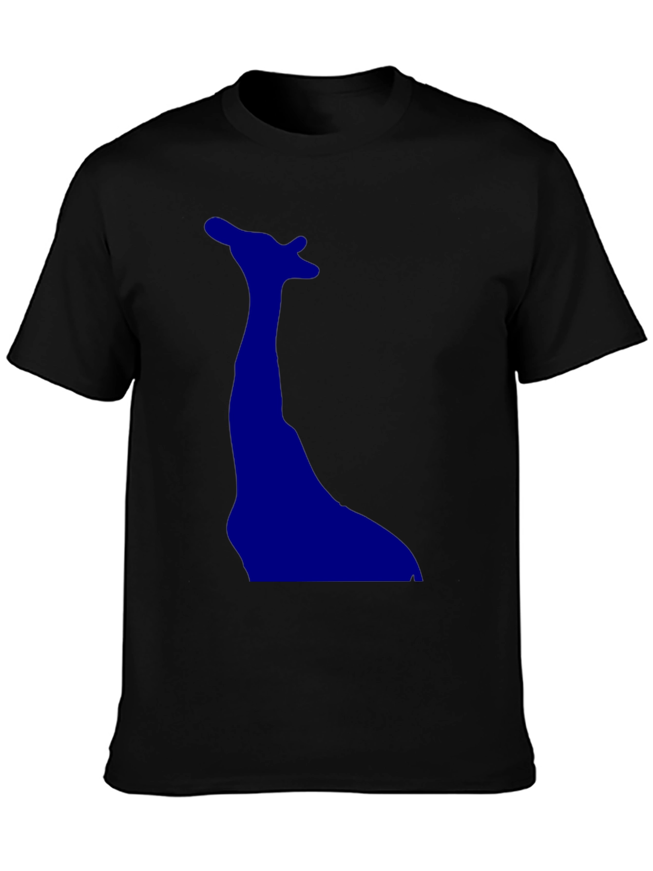 Giraffe Silhouette Graphic Tee - Black Cotton T-Shirt