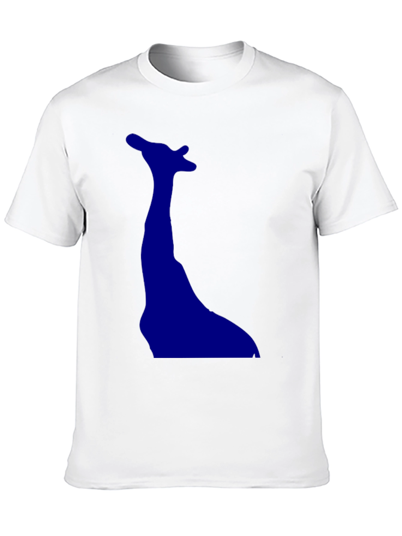 Giraffe Silhouette Graphic Tee - Black Cotton T-Shirt